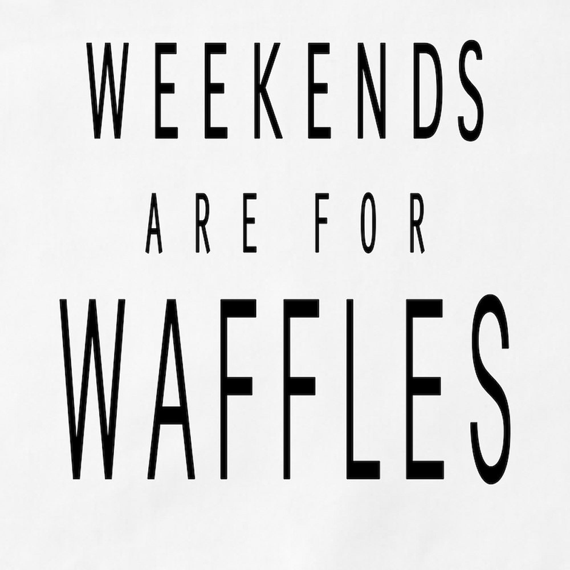 WEEKENDS ARE FOR WAFFLES Kitchen Apron with Pockets - Adjustable Grilling & Baking Apron for Cooking, BBQ, Baking - Perfect Gift for Home Chefs