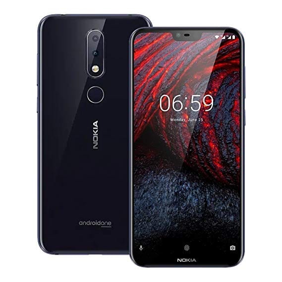 Nokia 6.1 Plus Unlocked Smartphone - 4GB RAM 64GB Storage - Dual SIM - Blue - Perfect for Travel & Business Use