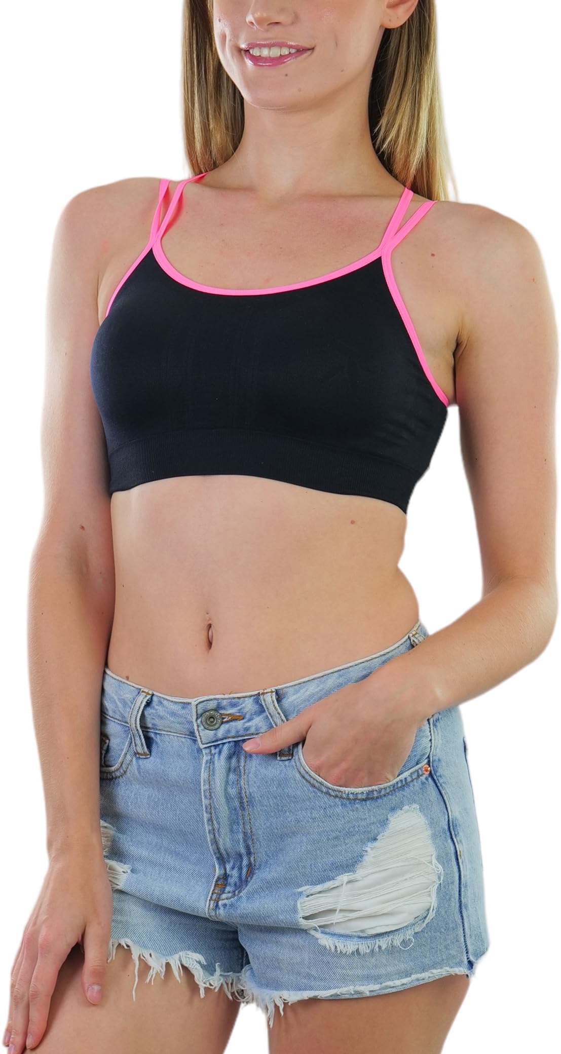 ToBeInStyle Women's Seamless Supportive Wire-Free Sports Bras & Bralettes - Comfortable Workout & Yoga Activewear for Gym, Running & Lounge Wear