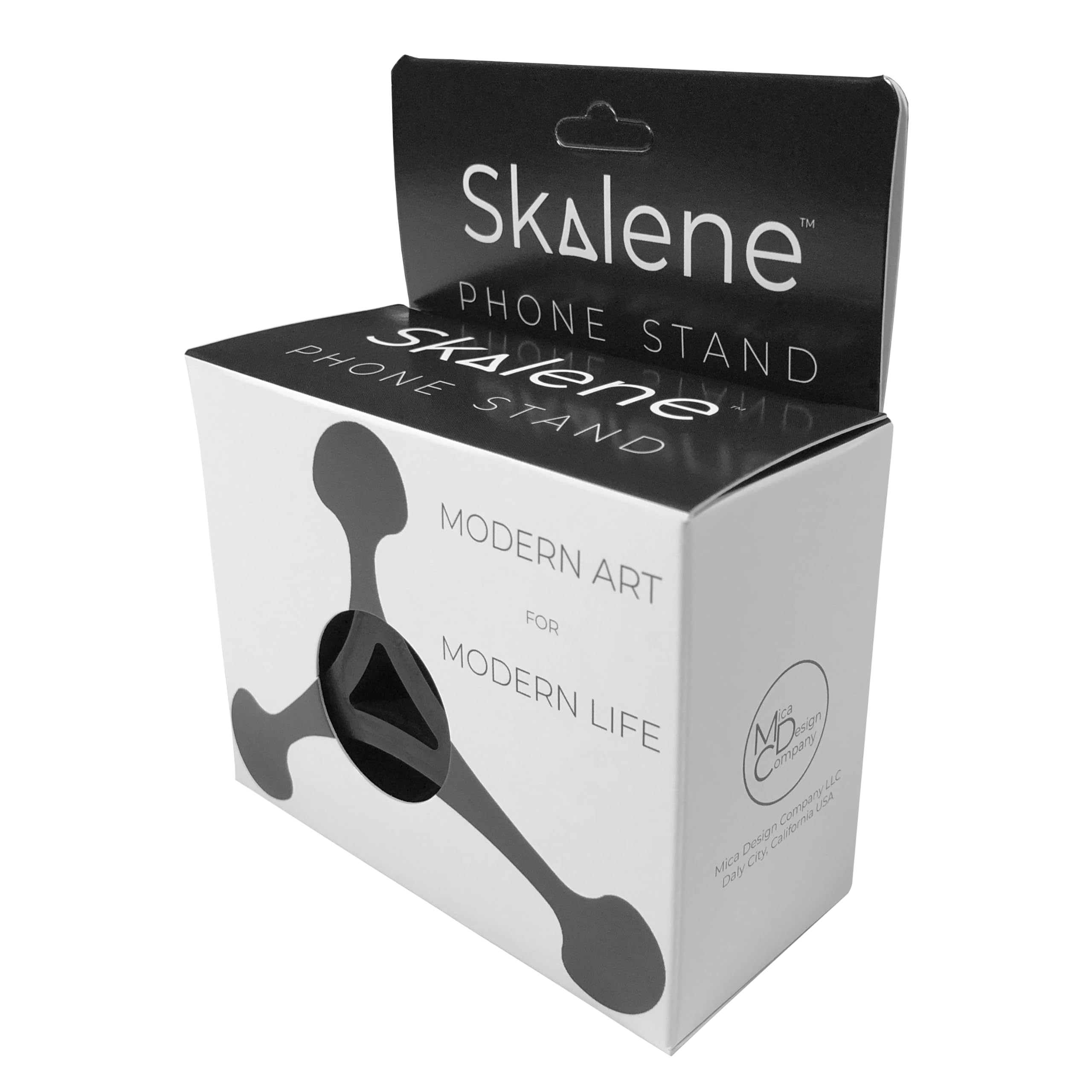 Skalene Adjustable Silicone Phone Stand Holder - Durable 100% Rubber Phone Prop & Rest for Desk, Office, Home & Kitchen - Stealth Black - Perfect for Video Calls, Cooking Recipes & Hands-Free Viewing