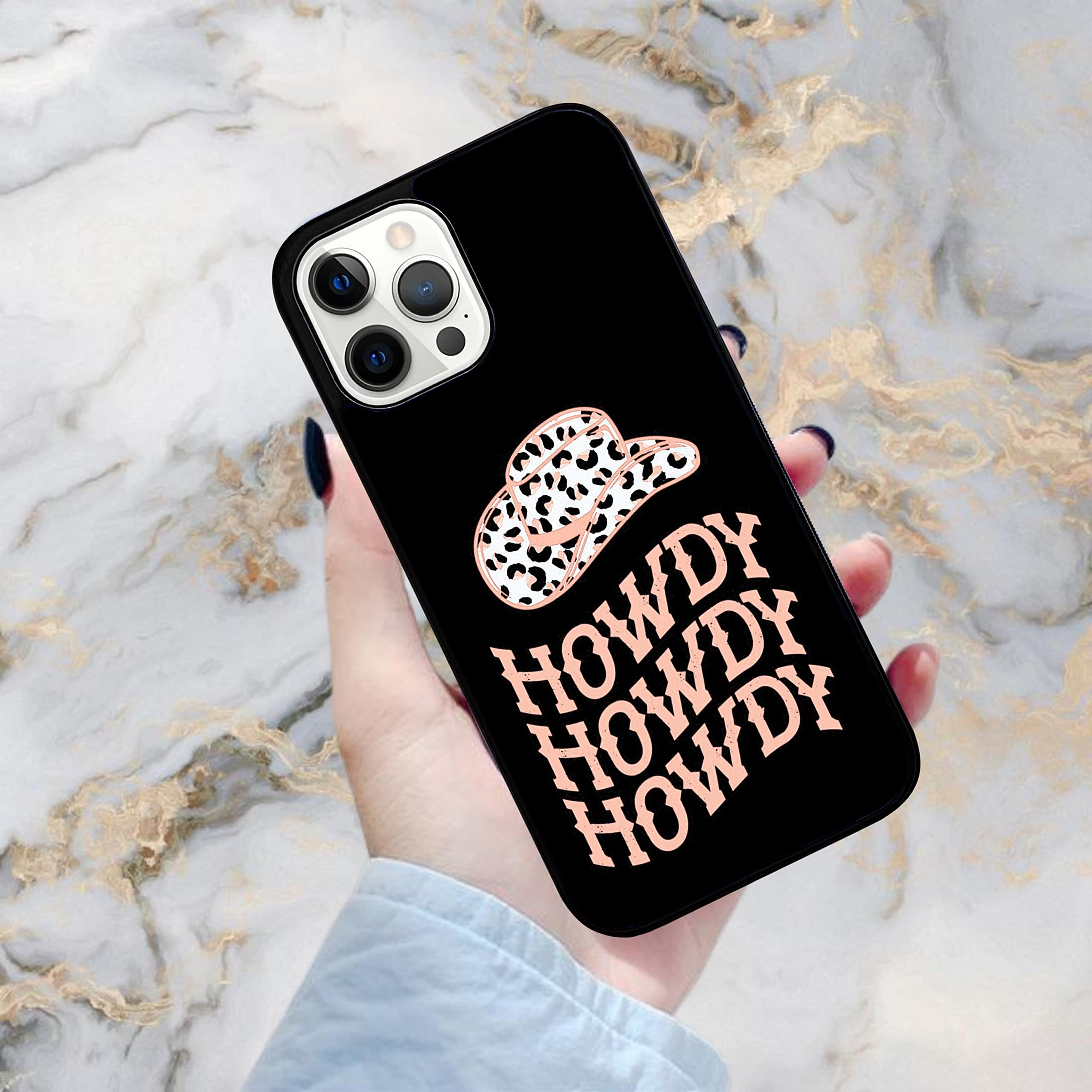 Pink Leopard Print Cowboy Hat Phone Case for iPhone 15 14 13 12 11 X XS XR 8 7 6 6s Plus Mini Pro Max - Western Cowgirl Style Protective Cover - Perfect for Rodeo, Country Music Festivals & Western Fashion Accessories