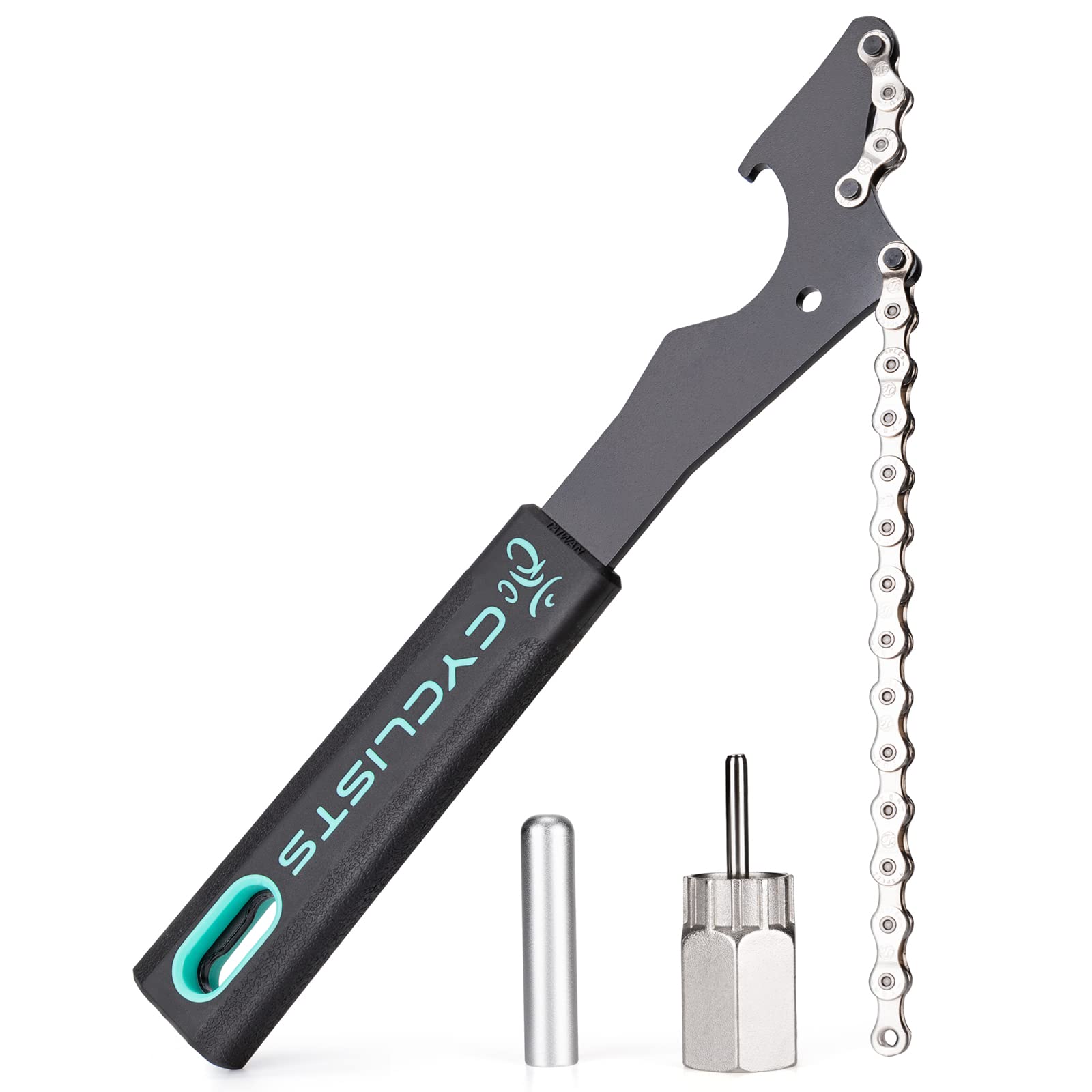 Bike Cassette Removal Tool Kit - Professional Bicycle Sprocket Removal Tools with Chain Whip & Lockring Tool - Compatible with Shimano HG Freewheel Cassette - Includes 5mm & 12mm Guide Pins - Perfect for Bike Maintenance, Repair & Drivetrain Upgrades