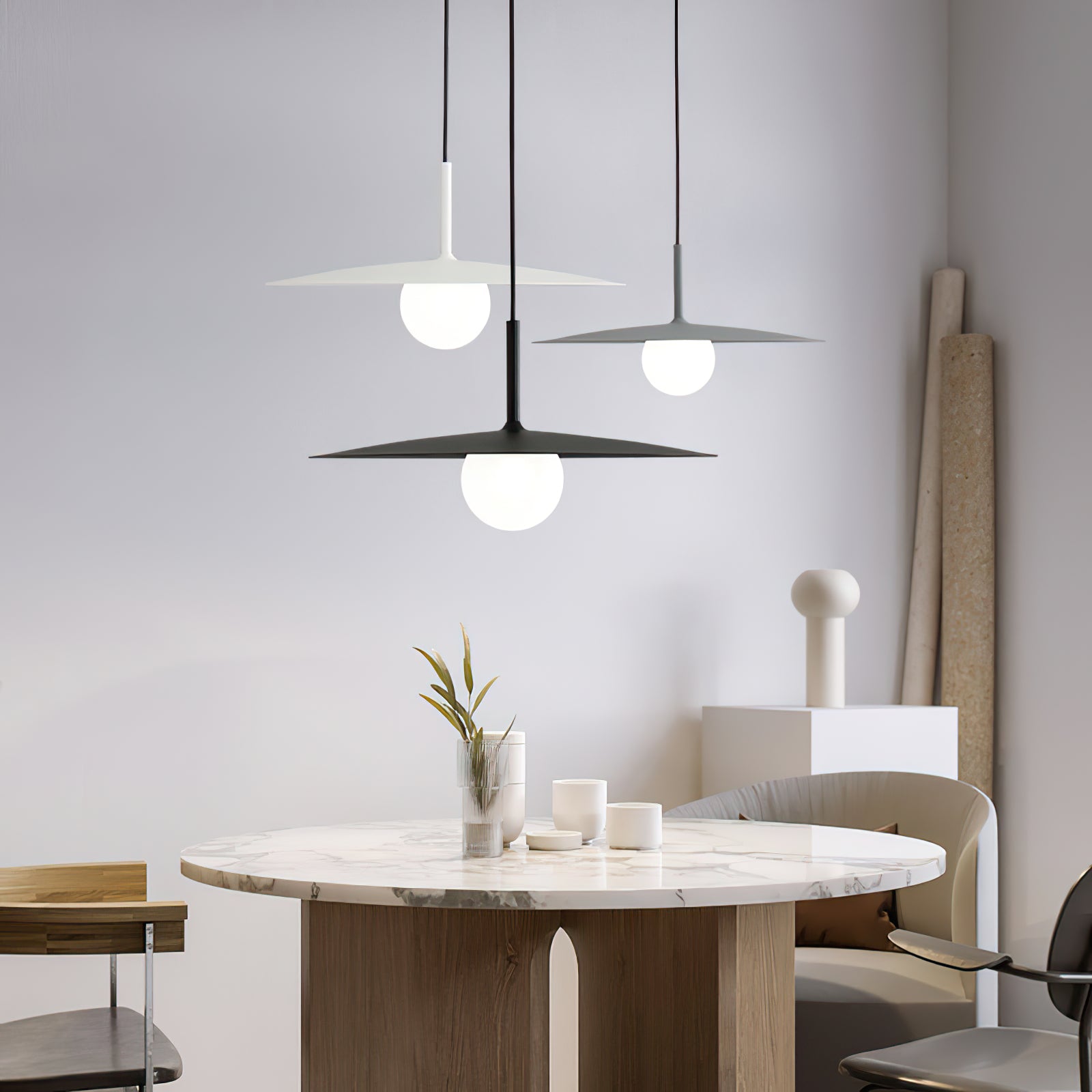 Modern UFO Flying Saucer Pendant Light - Sleek Hanging Ceiling Lamp for Living Room, Bedroom & Dining Room Decor - Perfect for Mid-Century & Contemporary Home Interiors