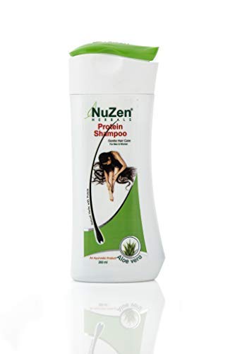 Nuzen Herbals Protein Shampoo for Hair Growth - Strengthens & Prevents Hair Loss with Aloe Vera, Soya Protein, Amla & Bhringraj - 200ml (Pack of 4) - Ideal for Daily Hair Care & Damaged Hair Repair