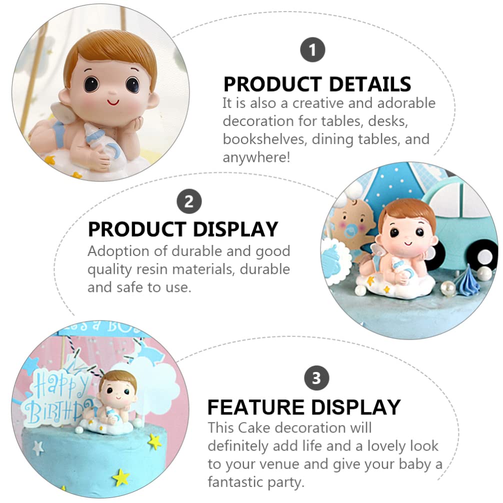 Resin Cake Topper for Boys - Birthday Cake Decoration, Party Cake Decor, Desktop Ornament | Perfect for Birthday Parties, Baby Showers & Home Decor