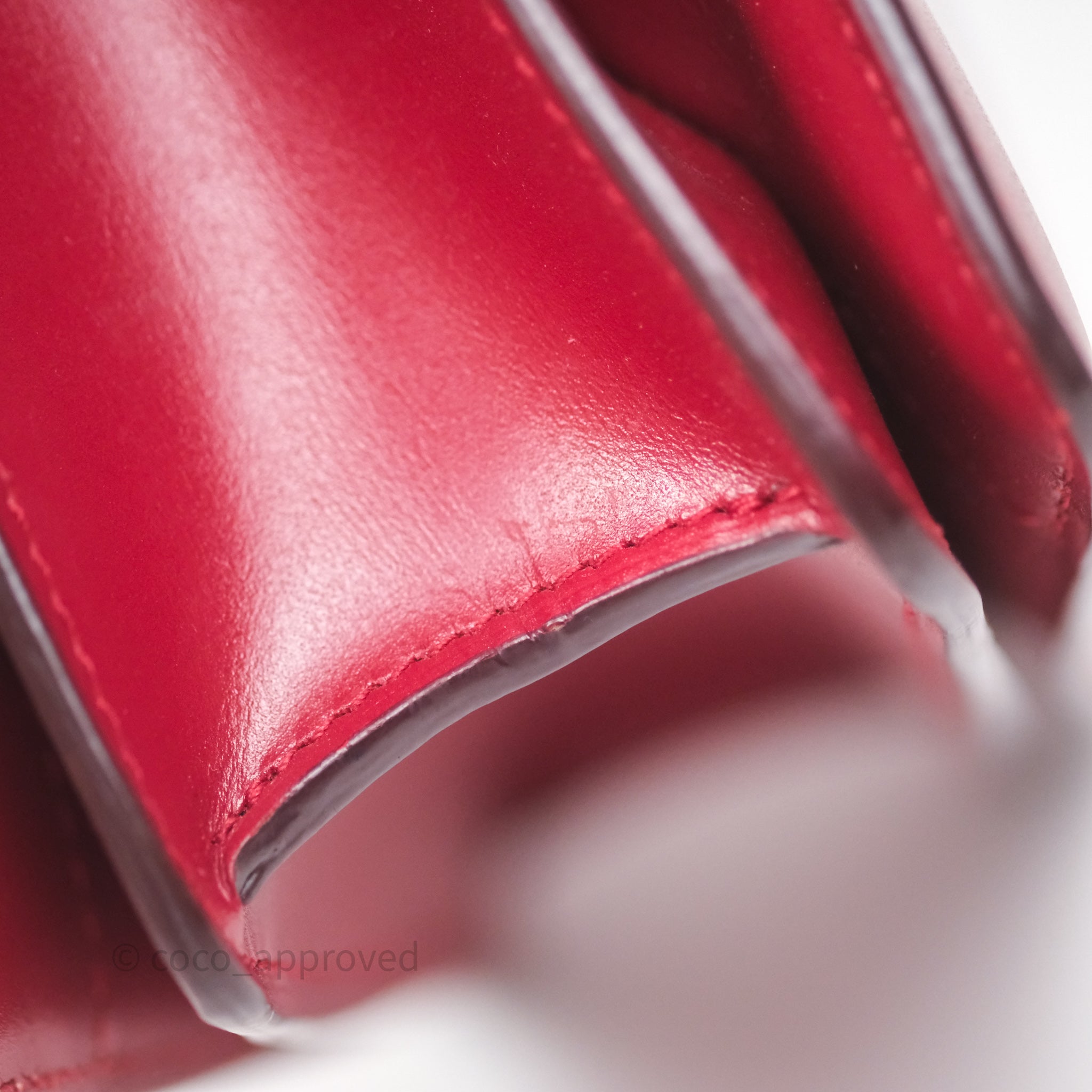 Celine Small Classic Box Flap Bag in Red Calfskin Leather - Perfect for Work, Date Night & Everyday Luxury