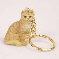 Red Tabby Cat Keychain - Cute Kitty Keyring for Women & Men - Perfect for Keys, Bags & Gifts | Conversation Concepts