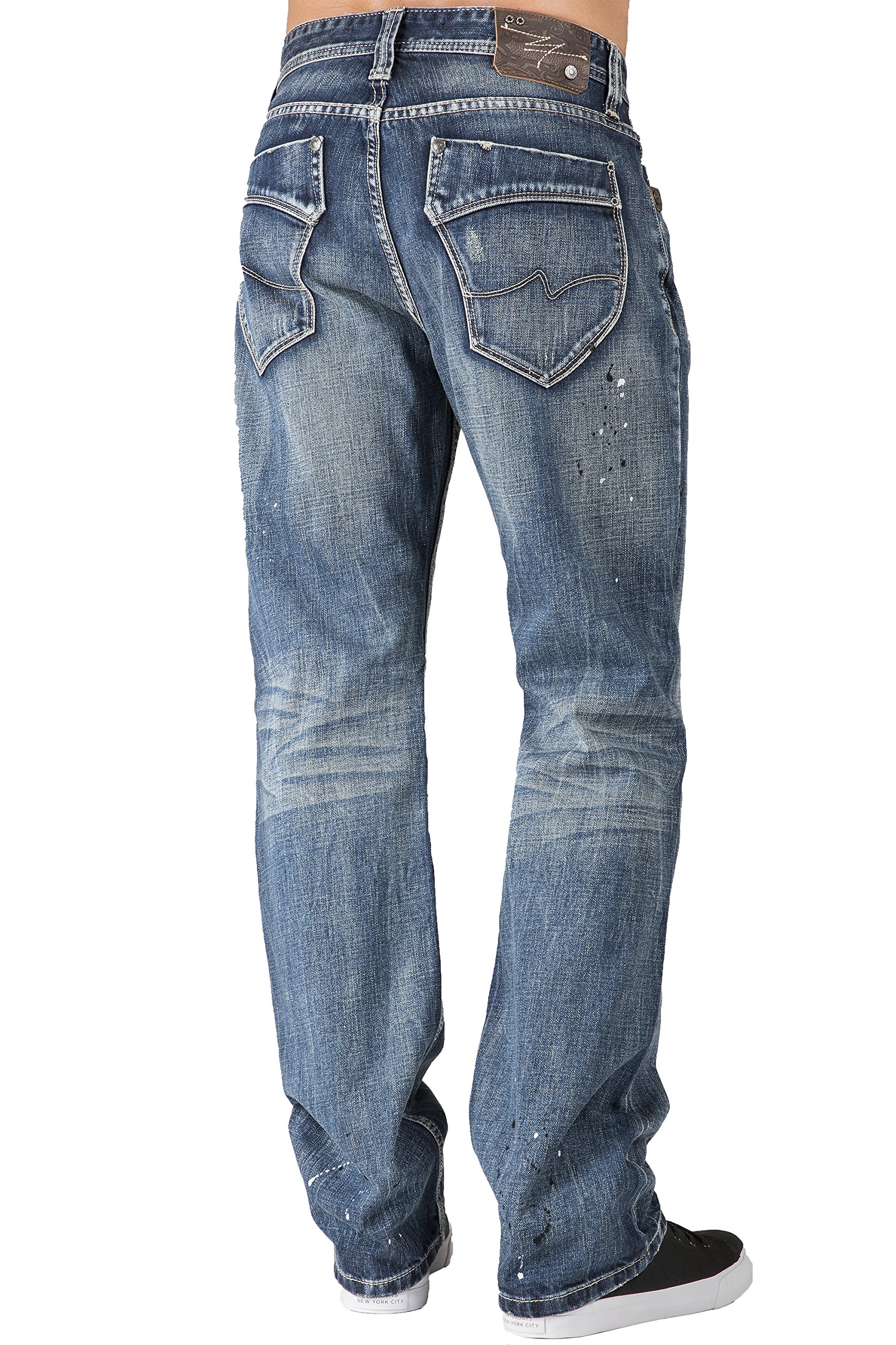 Level 7 Men's Slim Straight Premium Denim Jeans - Handcrafted Artisan Wash | Comfortable & Stylish for Casual Wear, Office & Night Out