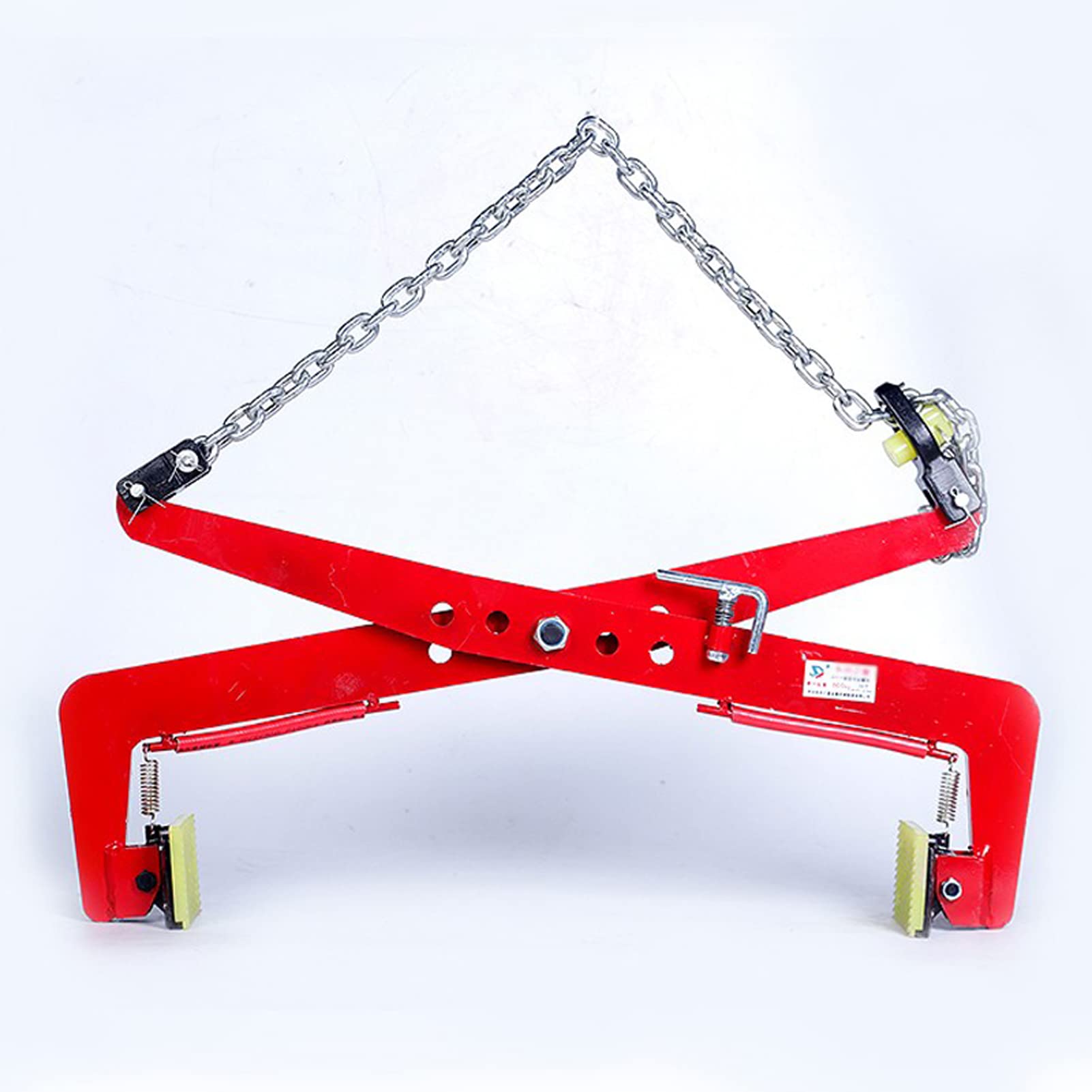 Heavy Duty Stone Lifting Clamps - 12 Inch Steel Plate Clamps with Chain for Vertical Lifting - Secure Slate & Stone Transport - Perfect for Construction, Masonry, and Landscape Projects