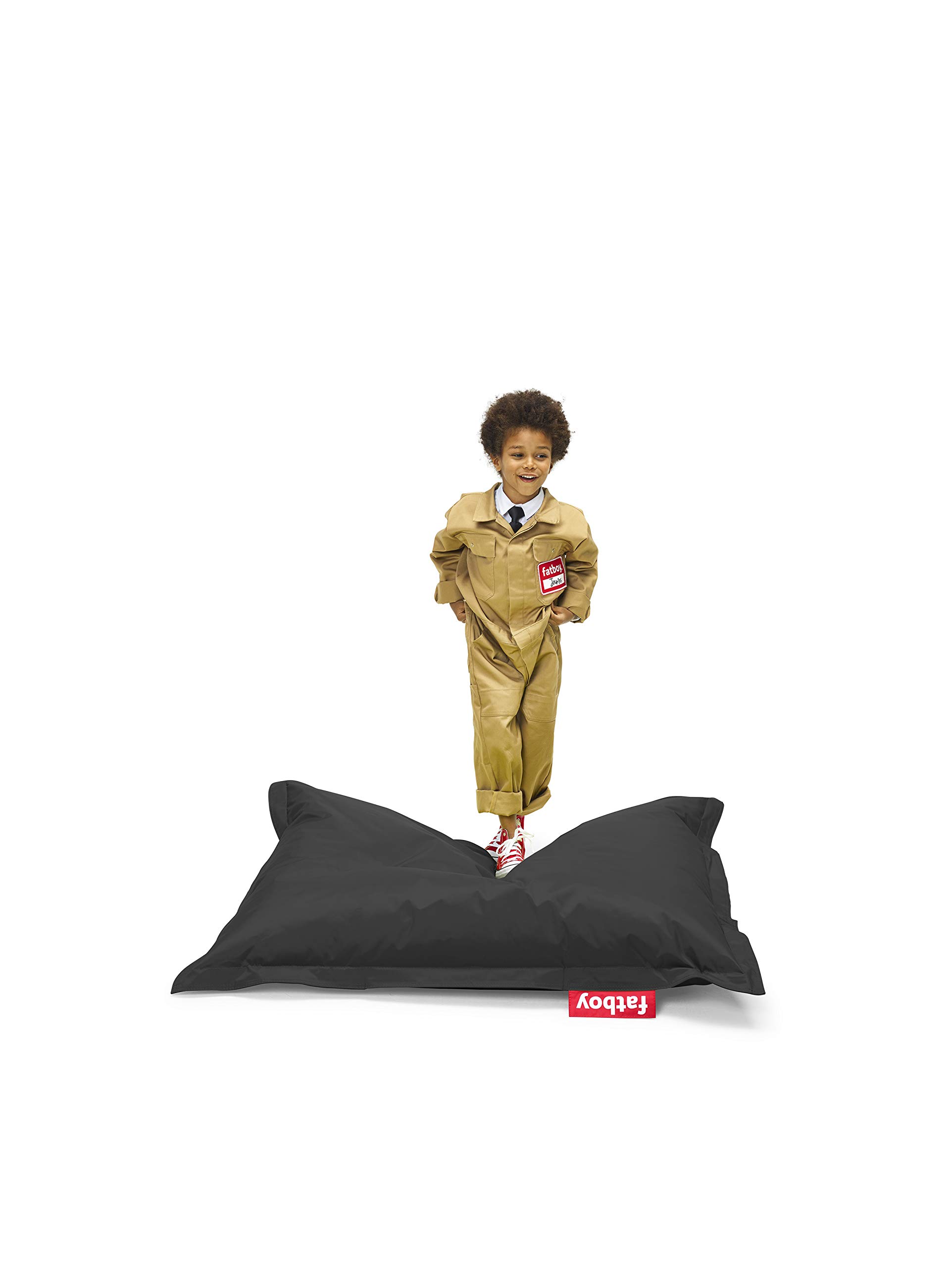 Fatboy Junior Bean Bag Chair for Kids - Small Size, Soft & Comfortable, Black - Perfect for Playrooms, Bedrooms, and Reading Nooks