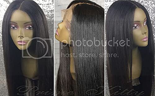 Silky Straight Brazilian Human Hair Wigs with Baby Hair - 180% Density 16