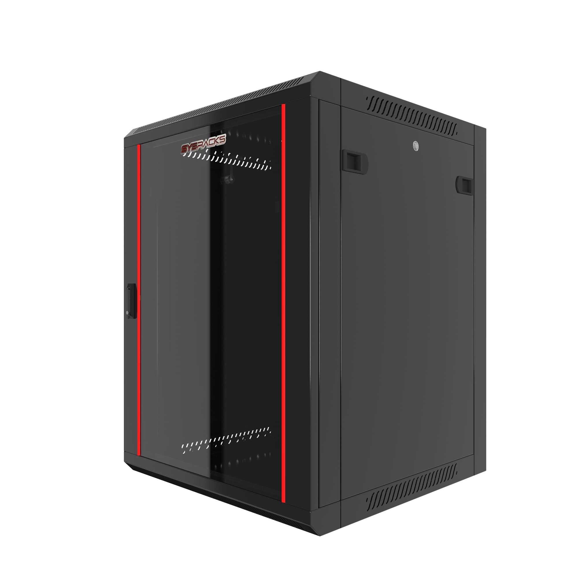 15U Wall Mount Server Rack Cabinet - 24-Inch Depth Network Equipment Enclosure for Electronics, Security & AV Systems - Ideal for Data Centers, Home Studios & Office Server Rooms