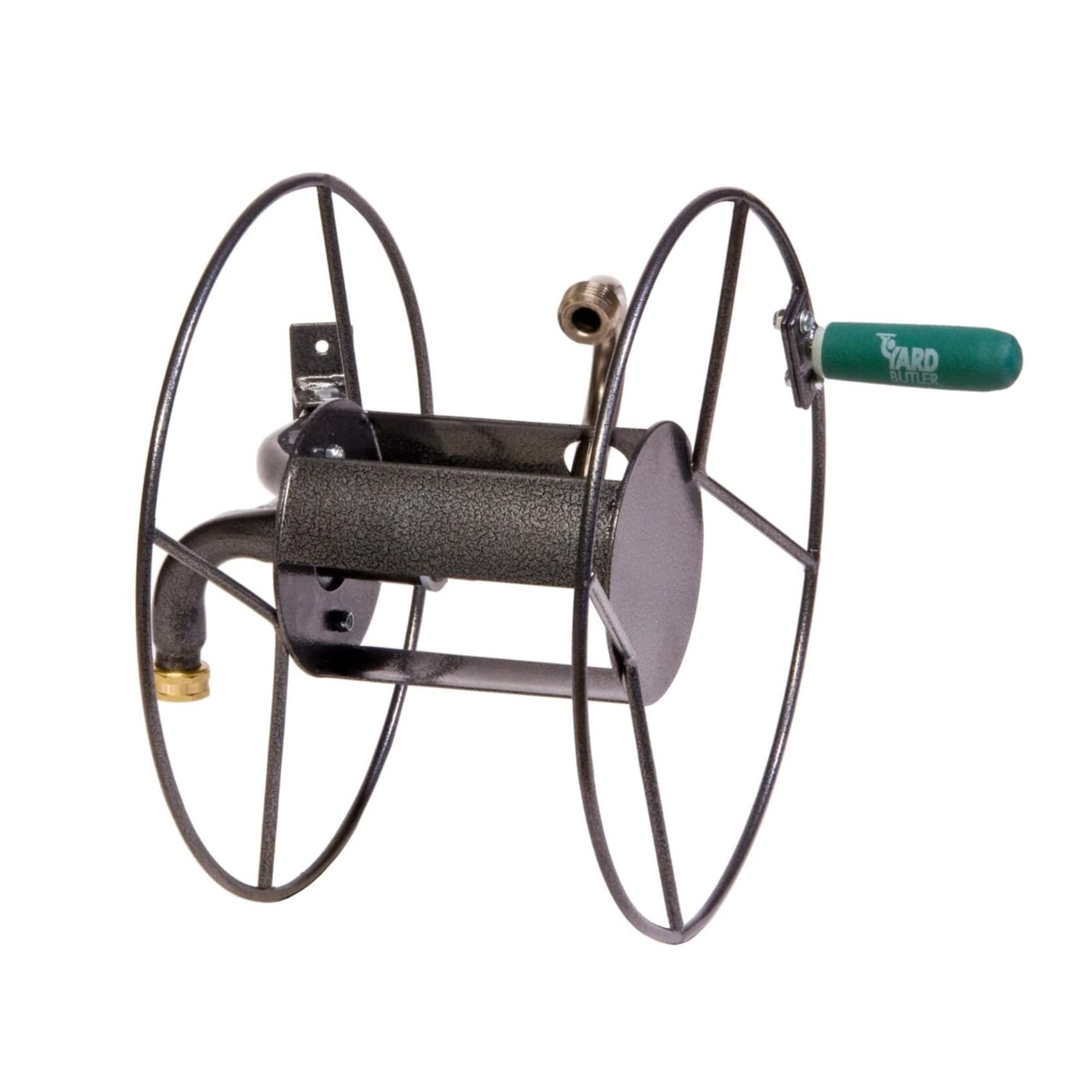 Yard Butler Swivel Hose Reel - Heavy Duty Wall Mount Garden Hose Holder with 90 Degree Pivot (ISRM-90) - Perfect for Outdoor Watering, Lawn Care & Garden Maintenance