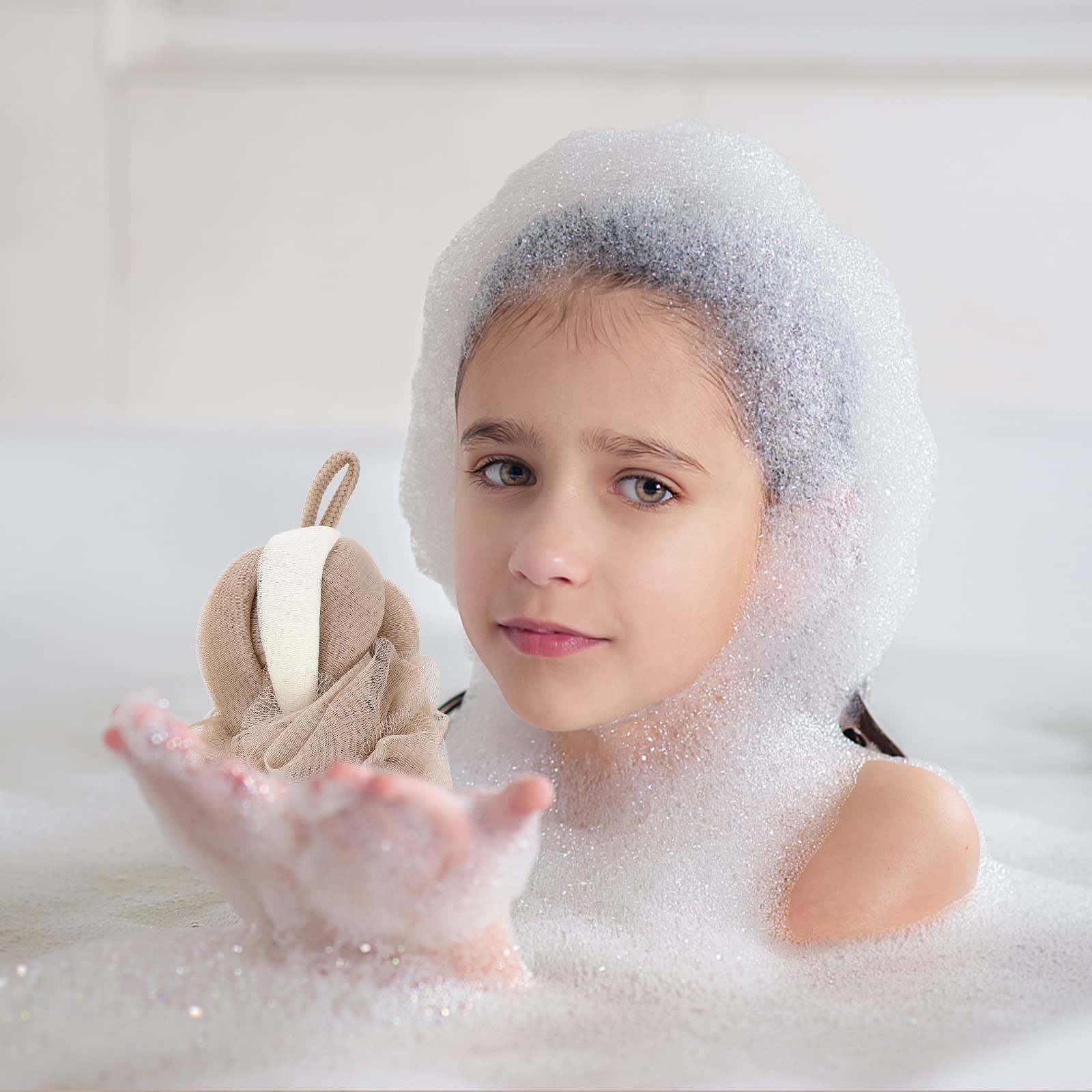 2Pcs Creative Long Bath Flowers - Soft & Absorbent Bath Towels for Spa, Home & Travel - Perfect for Relaxing Baths & Gifts