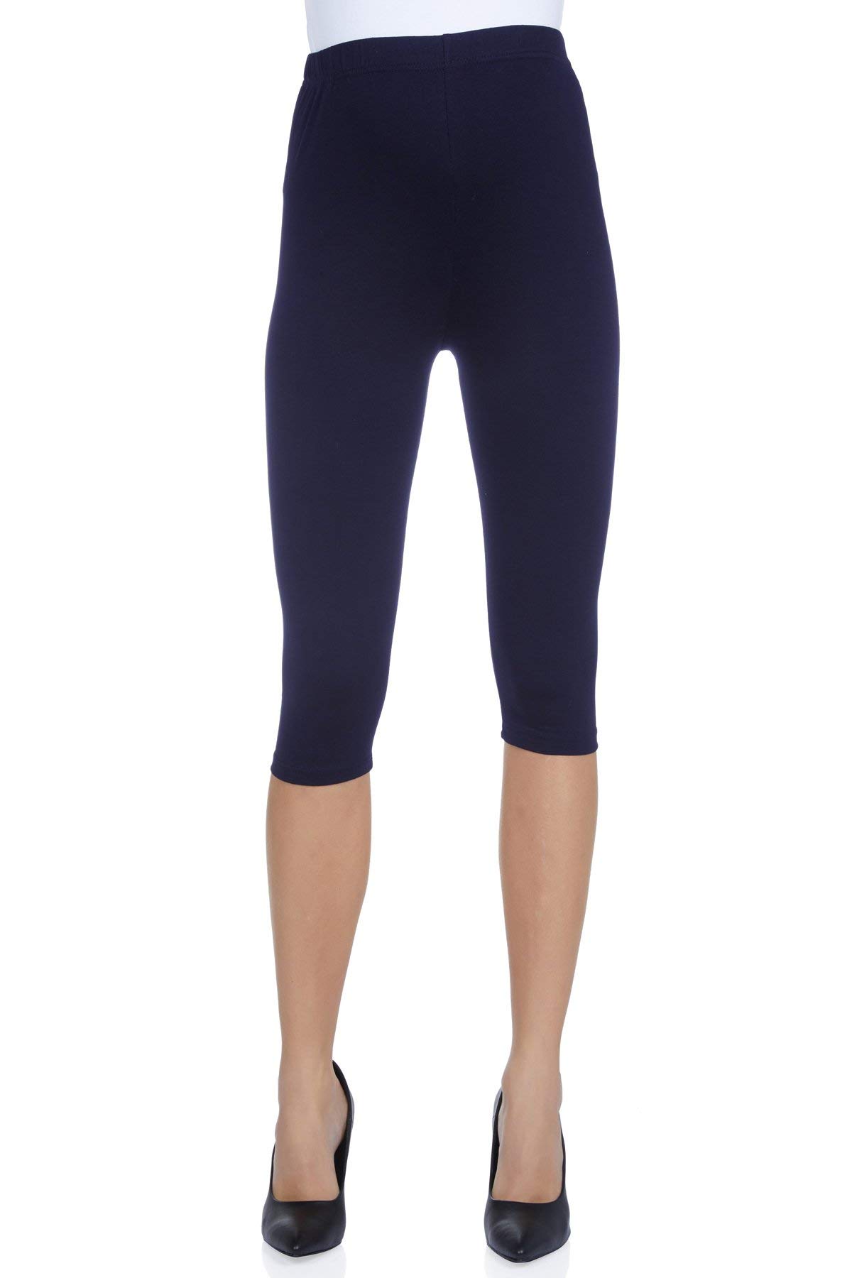 Best Maternity Over The Belly Capri Leggings for Women - Stretchy Pregnancy Support Pants with Comfortable Waistband - Perfect for Yoga, Workouts & Everyday Wear