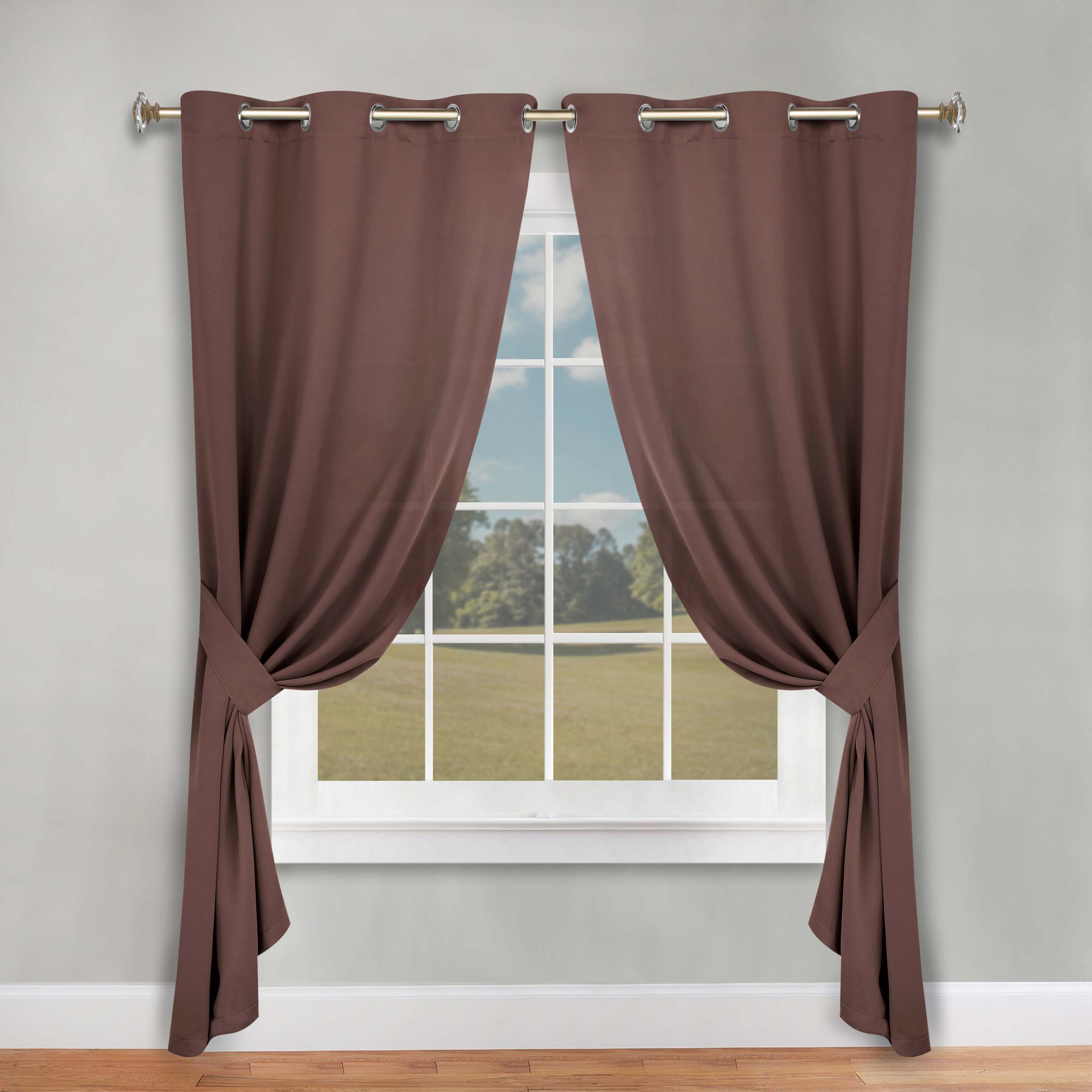 Premium Blackout Curtains Set of 2 - 100% Room Darkening, Machine Washable & Noise Reducing for Bedroom, Nursery & Home Theater