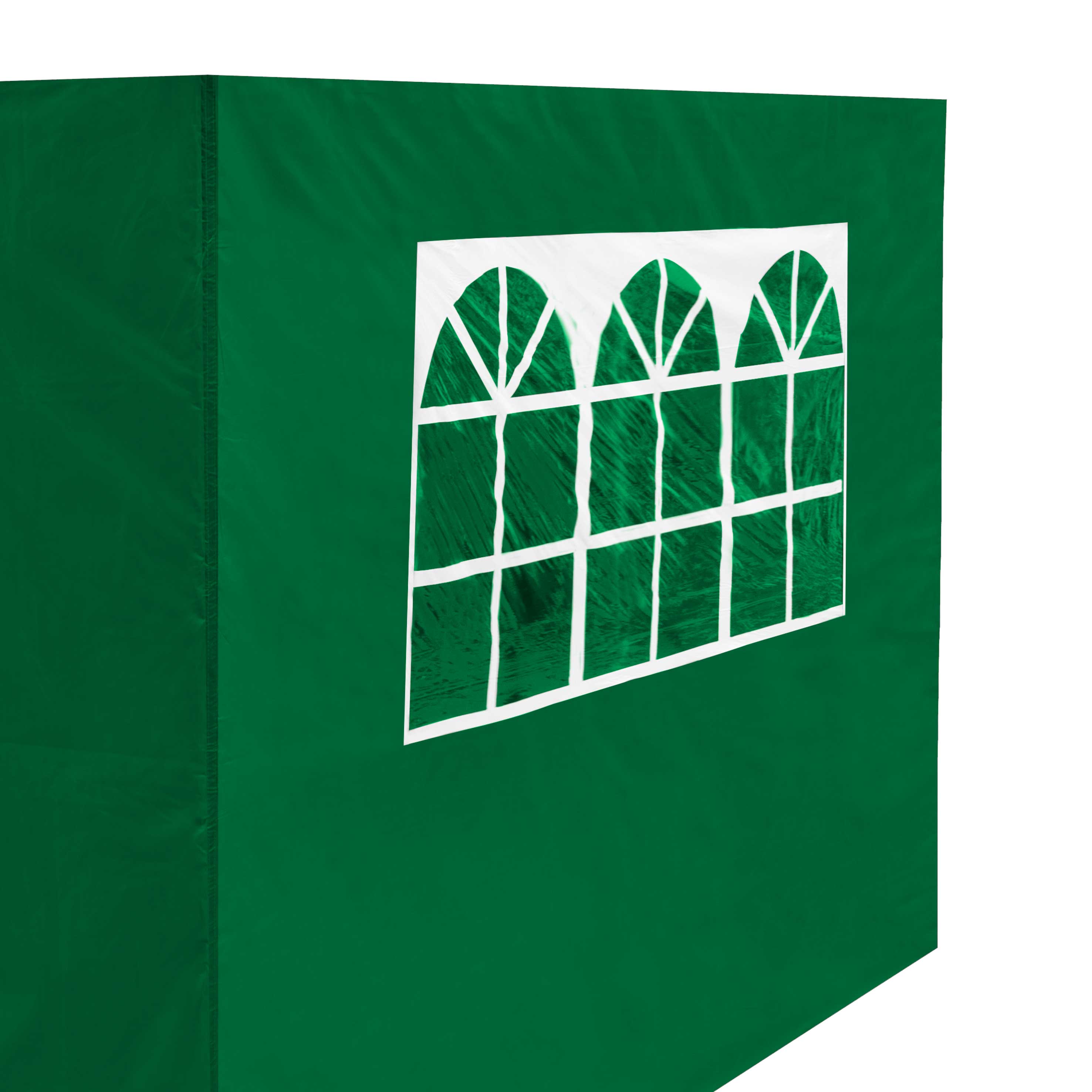Premium Gazebo Side Walls, Doors & Windows - Fits 3x3m Gazebos | Dark Green Waterproof Canopy Accessories | Perfect for Outdoor Parties, Weddings & Backyard Events (Model DG148)