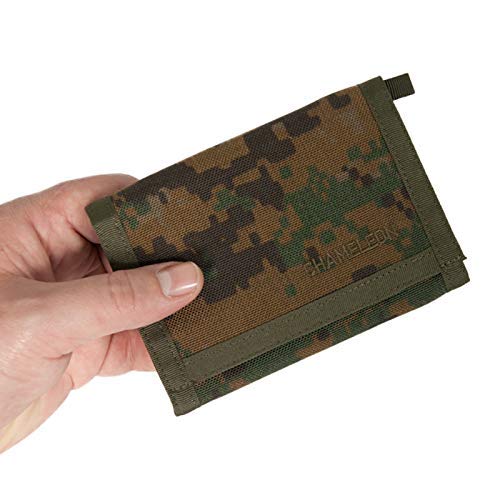 Chameleon Bifold Men's Nylon Wallet - Military Tactical Slim Front Pocket Wallet - Durable Canvas Travel Bi-Fold Wallet for Everyday Carry & Outdoor Adventures