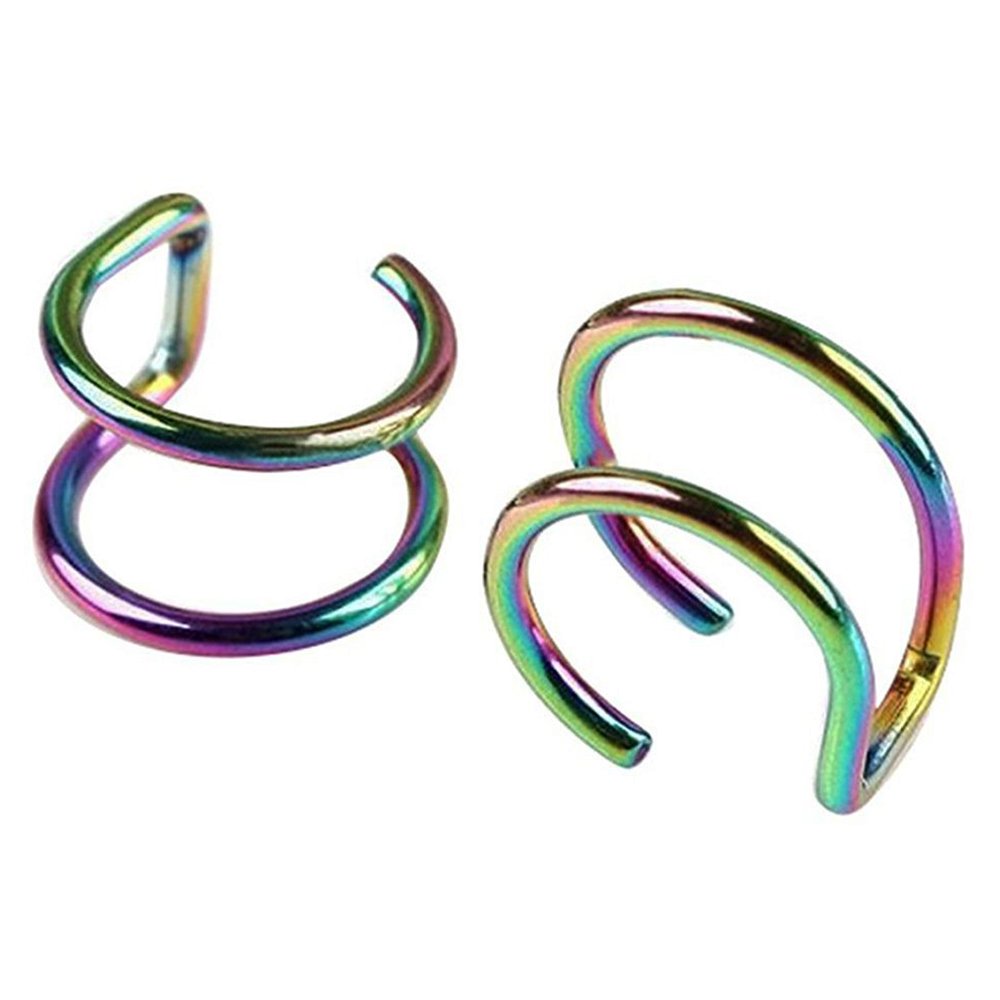 Titanium Steel Non-Piercing Ear Cuff - U-Shaped Cartilage Hoop Clip Earrings for Men & Women | Durable Colorful Fashion Jewelry | Perfect for Parties, Weddings & Everyday Wear