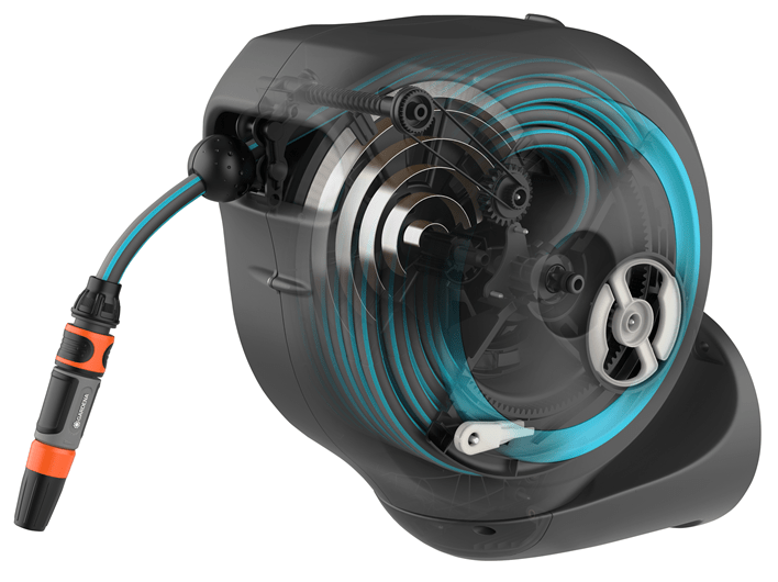Garden Hose Reel Wall Mounted 20m/65ft - Gardena 18610-20 Retractable Hose Box for Outdoor Watering, Lawn Care & Garden Maintenance