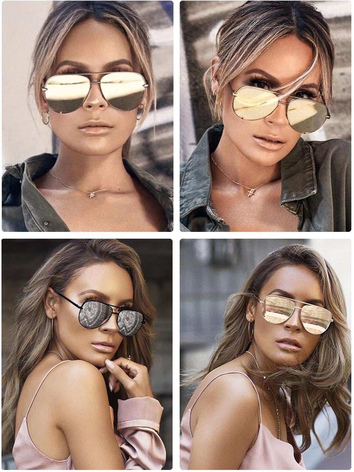 Trendy Retro SORVINO Oversized Aviator Sunglasses for Women & Men - UV Protection Classic Black Faded Lenses | Perfect for Driving, Beach Vacations & Outdoor Activities