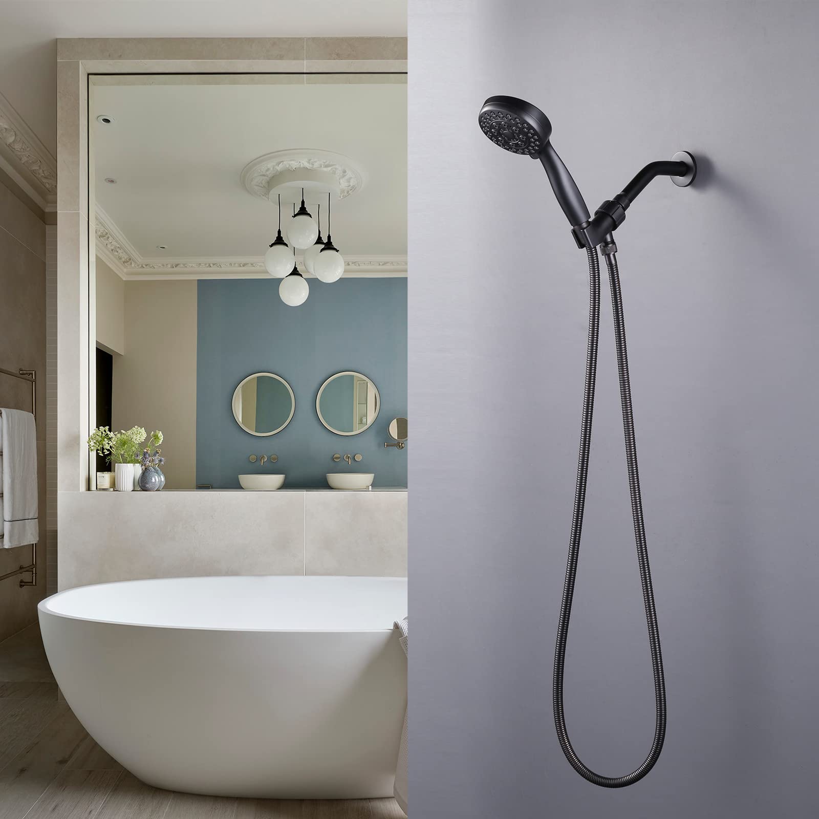 79 Inch Oil-Rubbed Bronze Shower Hose - ALEASHA SUS 304 Stainless Steel Extra Long Replacement Hose for Handheld Shower Heads | Perfect for Pet Bathing, Bathroom Cleaning & Spa Relaxation