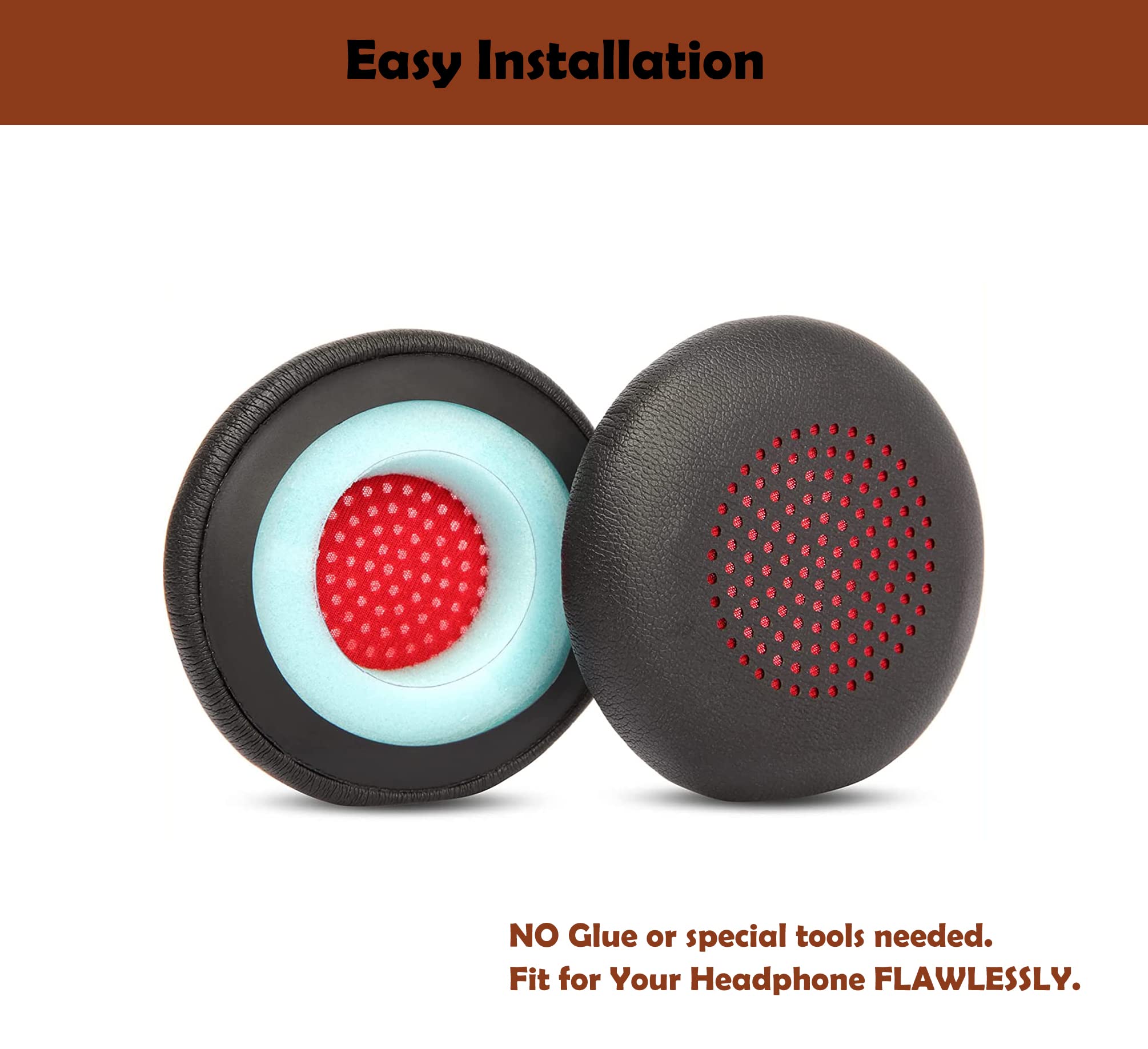 Premium Replacement Earpads Cushion for Plantronics Blackwire 5210 5220 7225 Headphones - Noise Isolating Memory Foam Ear Pads for Office, Call Center & Remote Work Comfort
