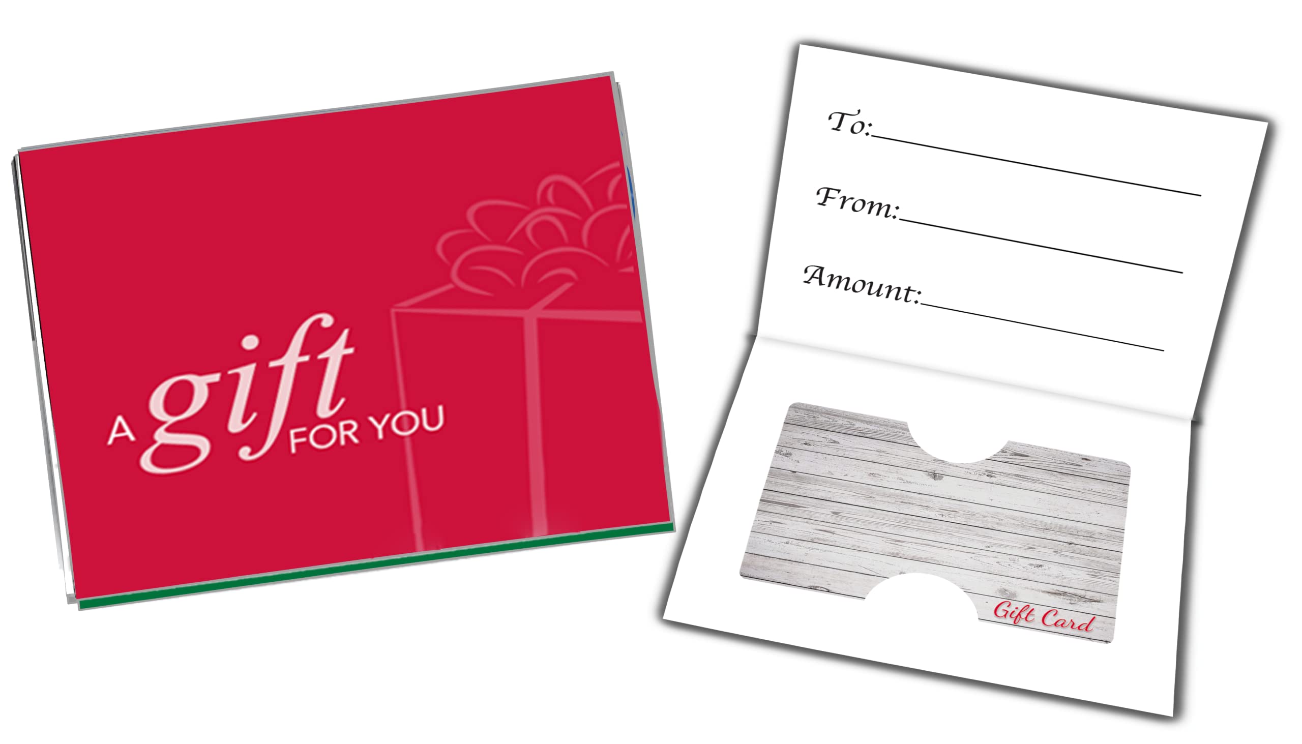 500 Pack Simple Red Gift Card Presenter - Elegant Gift Card Holders for Holidays, Birthdays & Special Occasions | Perfect for Retail, Corporate Gifts & Party Favors