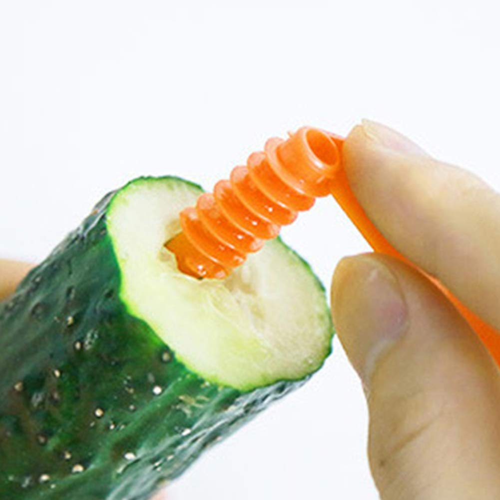 Portable Manual Spiral Slicer for Potatoes, Carrots & Fruits - 5-Blade Vegetable Cutter with Non-Slip Base | Perfect for Healthy Snacks, Salad Garnish & Meal Prep | Kitchen Gadget Tool (Random Color)