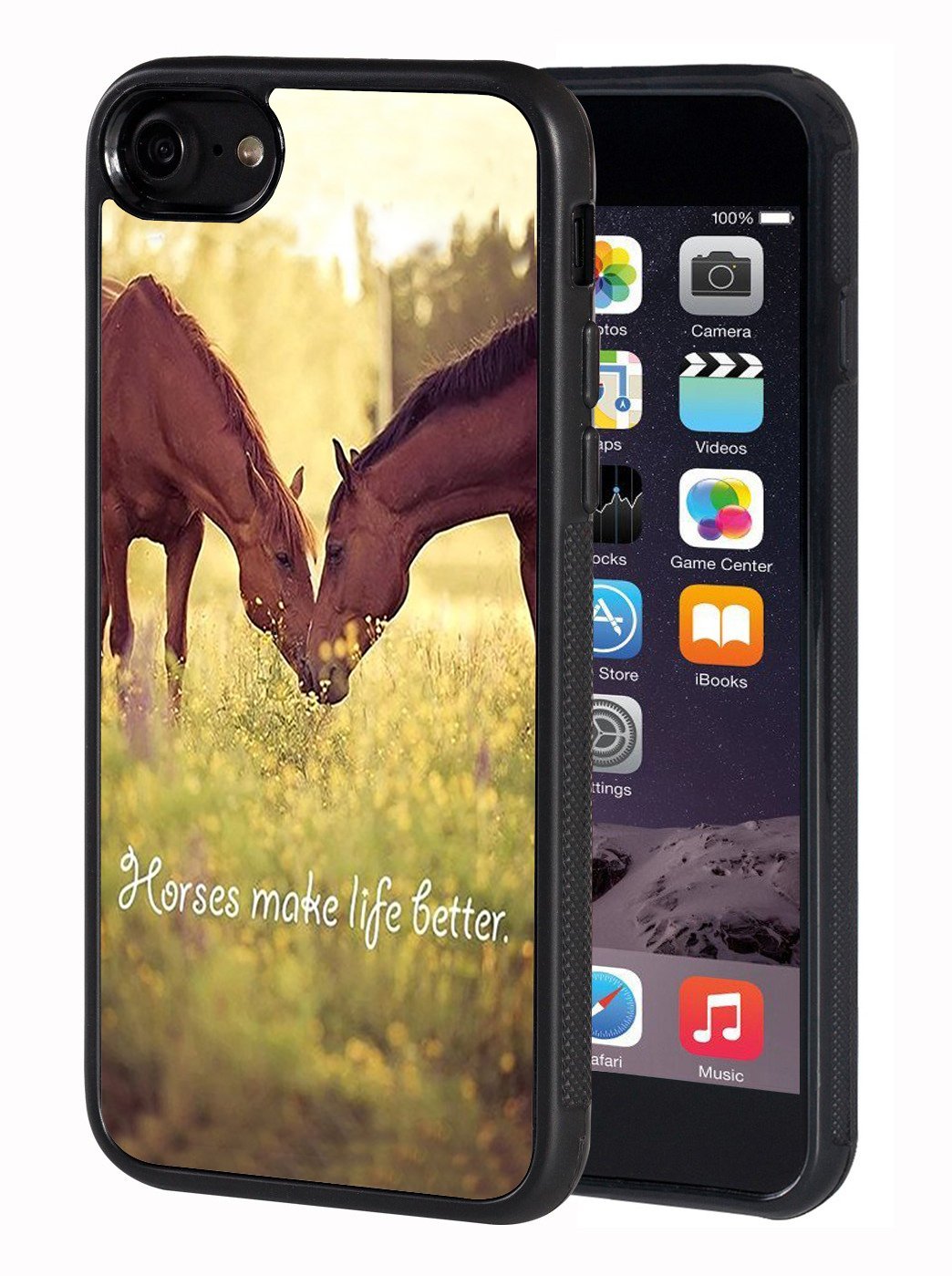 Premium Horse Design TPU Protective Case for iPhone SE 2020/iPhone 7/iPhone 8 (4.7 Inch) - Durable Slim Fit Shockproof Cover - Perfect for Daily Use, Outdoor Activities & Travel