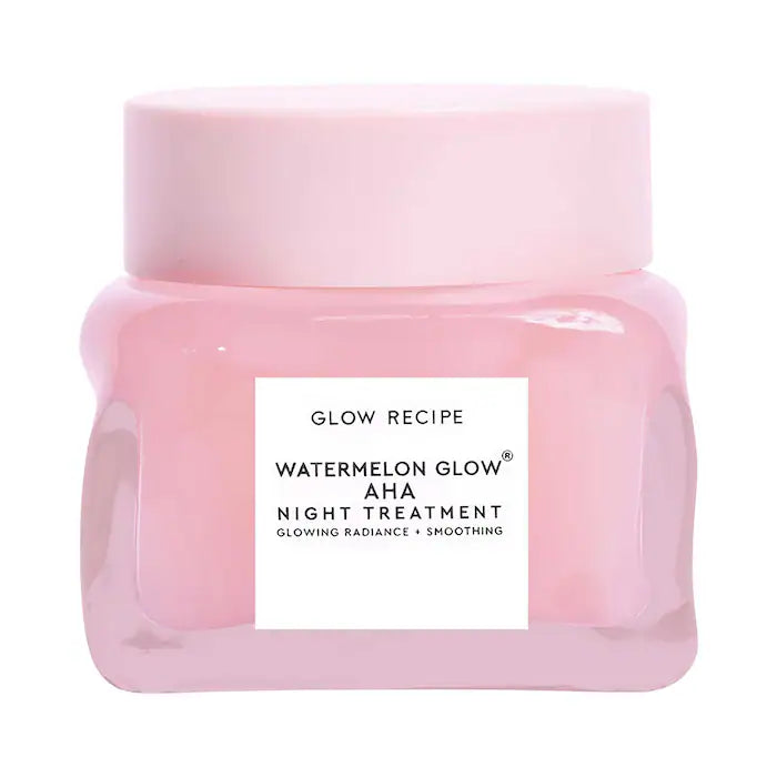 Glow Recipe Watermelon Glow AHA Overnight Face Mask - Hydrating & Brightening Night Treatment for Glowing Skin | Perfect for Dry, Dull Skin & Evening Skincare Routine