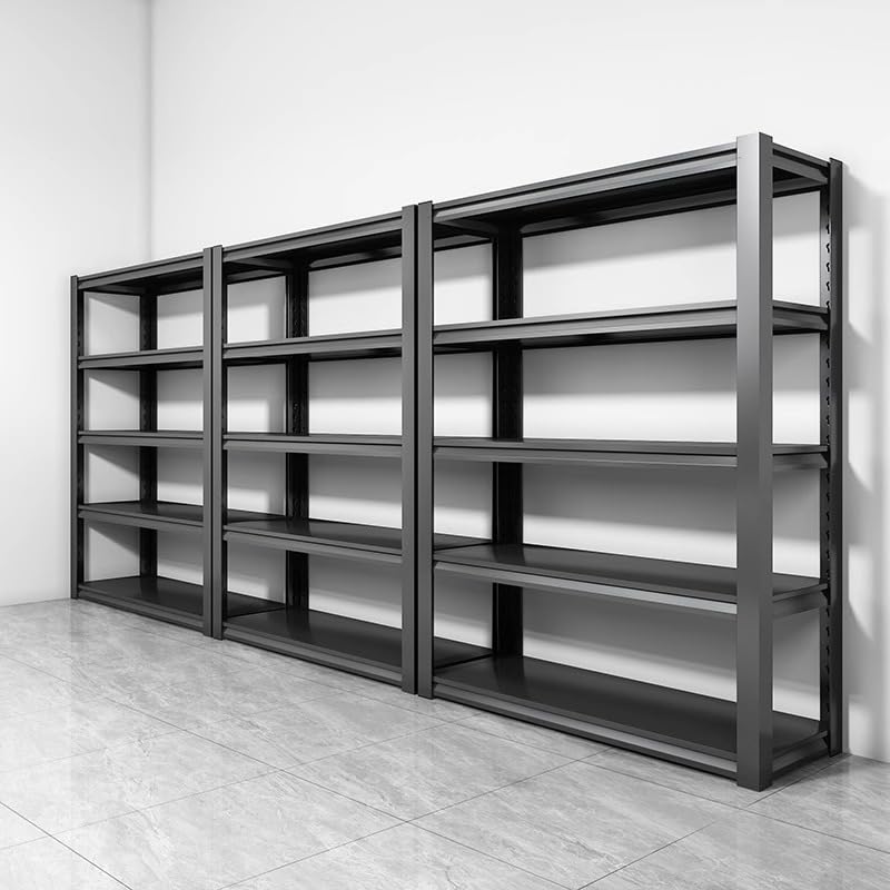 5-Tier Heavy Duty Storage Shelves - 2500 lb Capacity Boltless Metal Shelving Unit for Garage, Basement & Shed (16