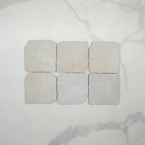 Bone Settlers Cobble Stone 150x150mm Porcelain Tile Sample - Perfect for Kitchen Backsplash, Bathroom Flooring & Outdoor Patio Design
