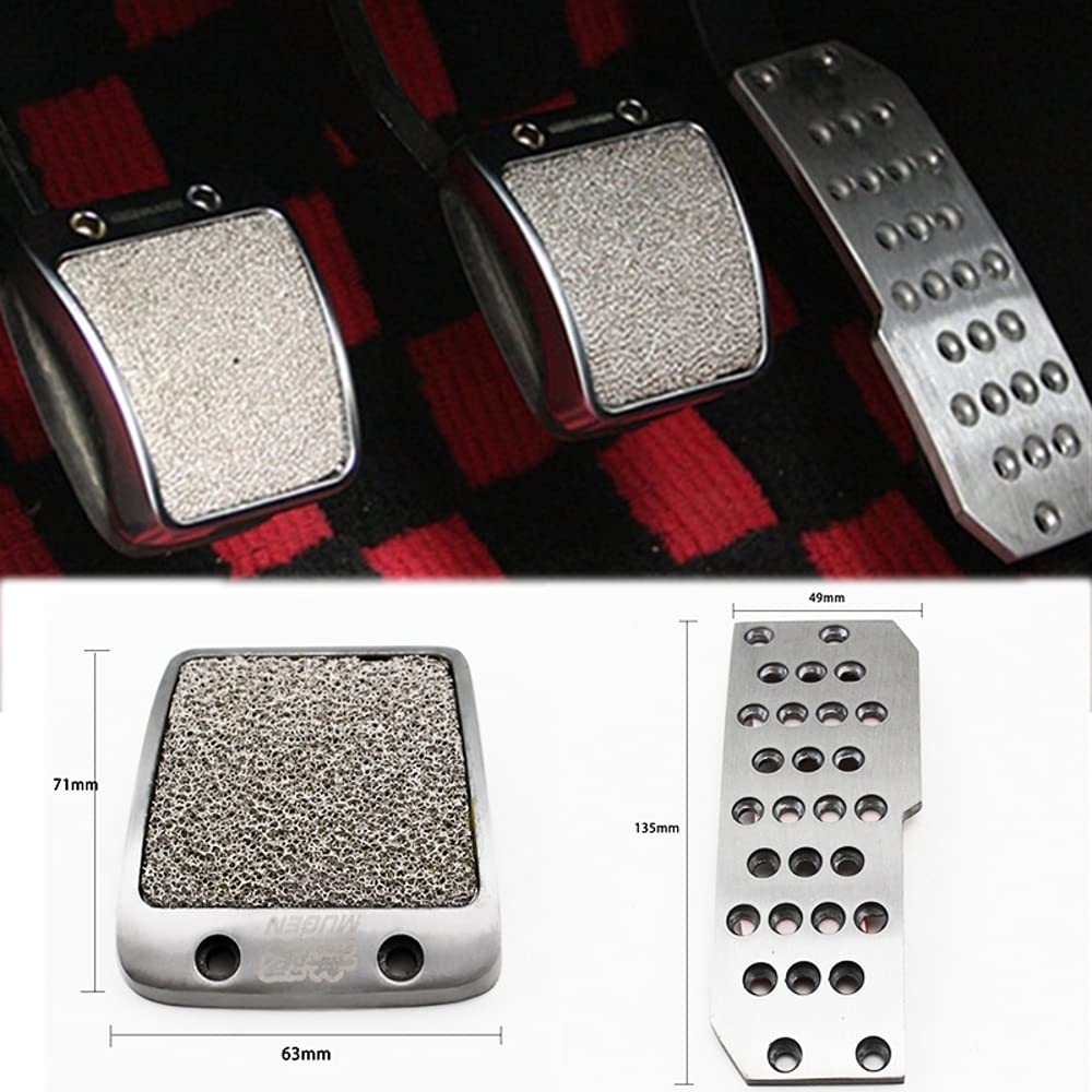 Non-Slip Car Foot Rest Pedals - Manual Transmission Brake & Fuel Pedal Covers for Honda Accord, Civic, S2000, Del Sol, Fit, RSX, NSX - Anti-Slip JDM Style Accessories for Enhanced Driving Comfort & Safety