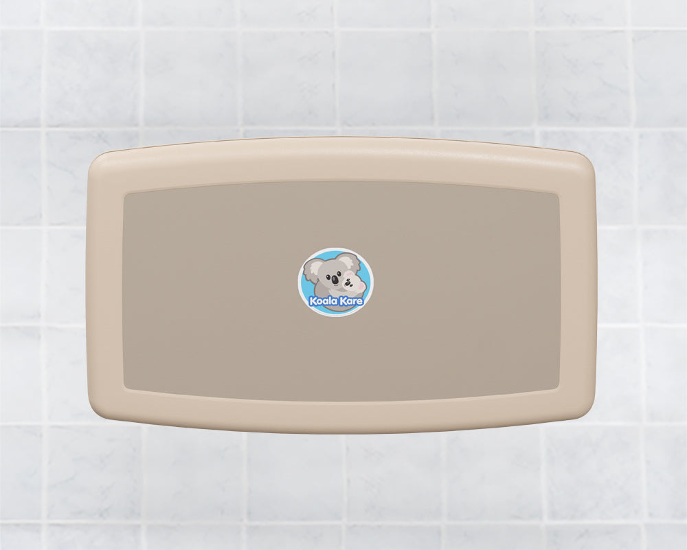 Koala KB300 Baby Changing Station - Horizontal Polypropylene Wall-Mounted Diaper Changing Table for Nursery, Daycare & Public Restrooms | Durable & Easy to Clean