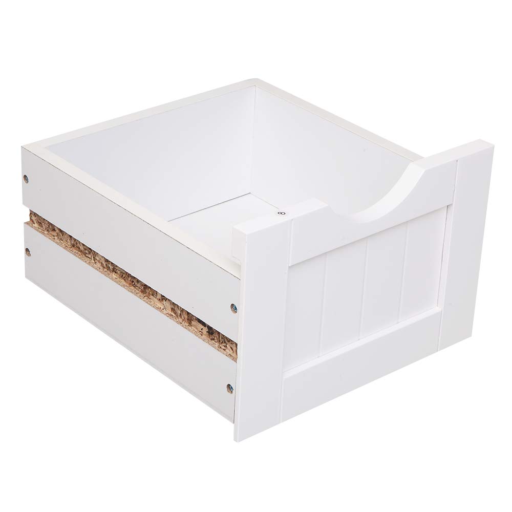 Freestanding Bathroom Floor Cabinet with 4 Drawers - White Storage Organizer for Bathroom, Bedroom & Living Room (11.8