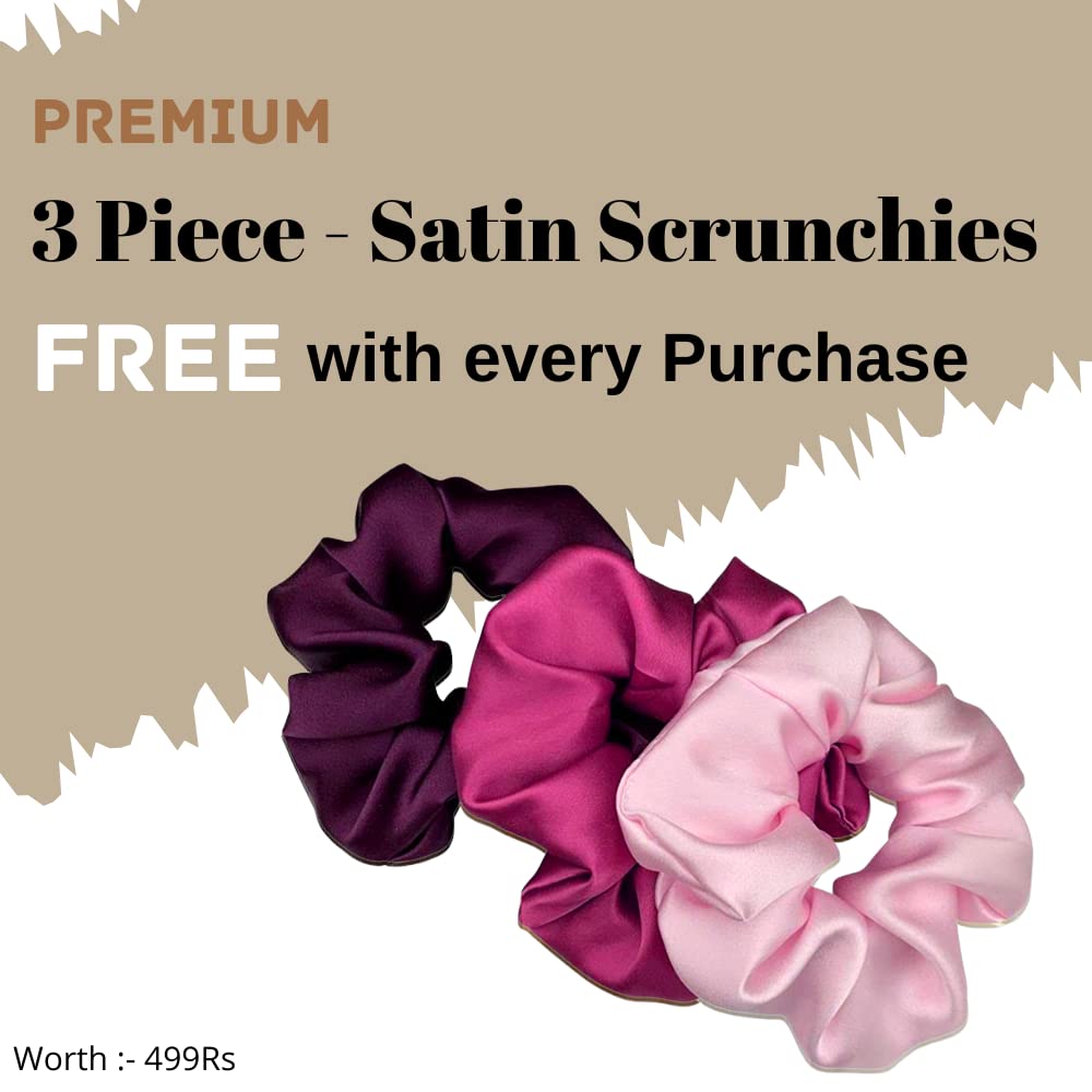 **GO WELL Satin Silk Bonnet for Hair with 3 Satin Scrunchies - Adjustable Reversible Silk Hair Cap for Sleeping, Curly & Natural Hair - Soft Satin Hair Wrap for Nighttime & Travel Use**