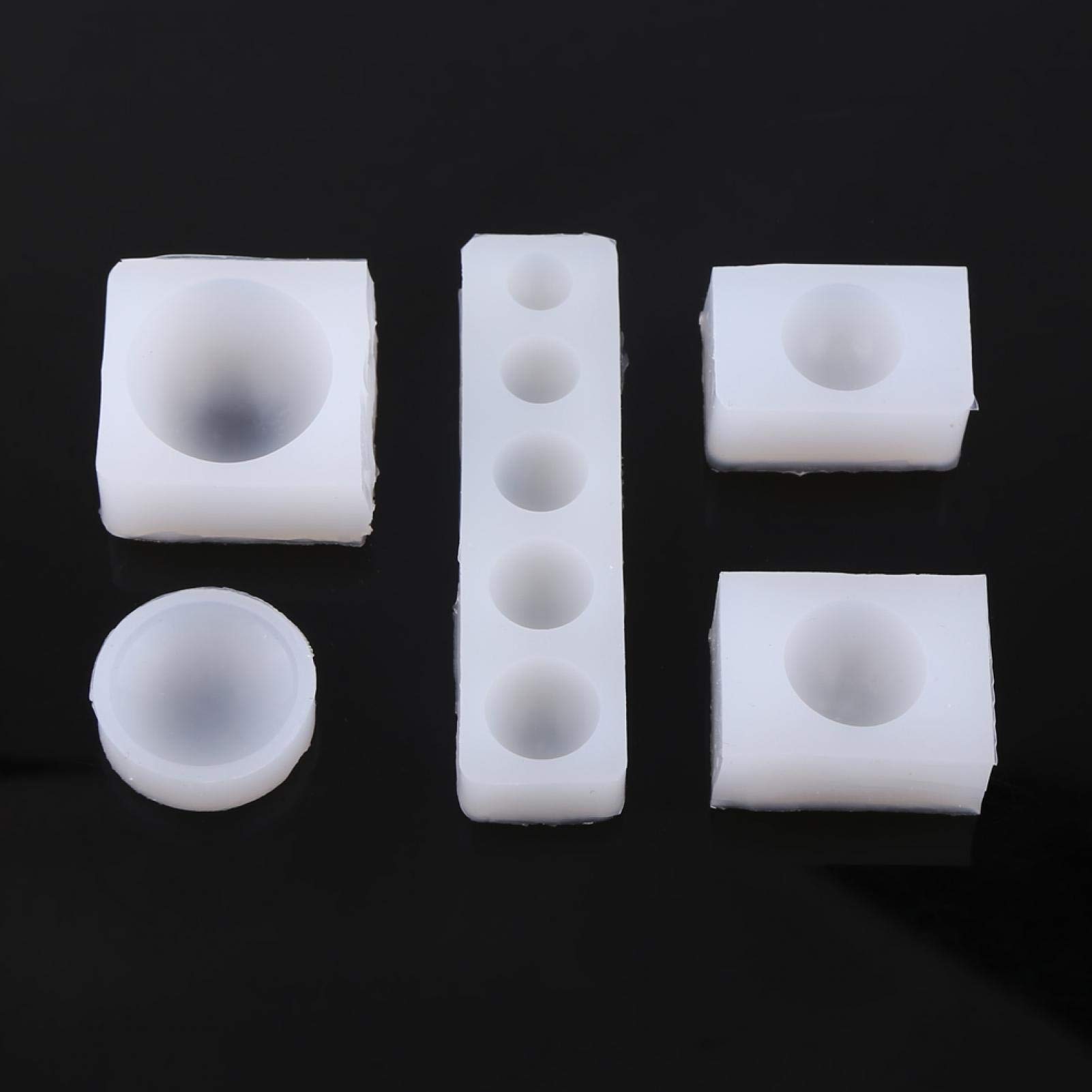 5Pcs/Set Silicone Baking Molds - Half Sphere Cake Molds for Chocolate Bombs, Muffins, Cookies, Jelly & Dome Mousse | Reusable & Non-Stick | Perfect for Holiday Baking, Birthday Parties & DIY Desserts
