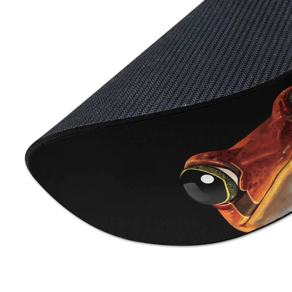 Non-Slip Round Mouse Pad with Cute Red Tomato Frog Design - Ergonomic Desk Mat for Home Office, Gaming & Computer Work (Perfect for Workstations, Laptops & PC Setups)