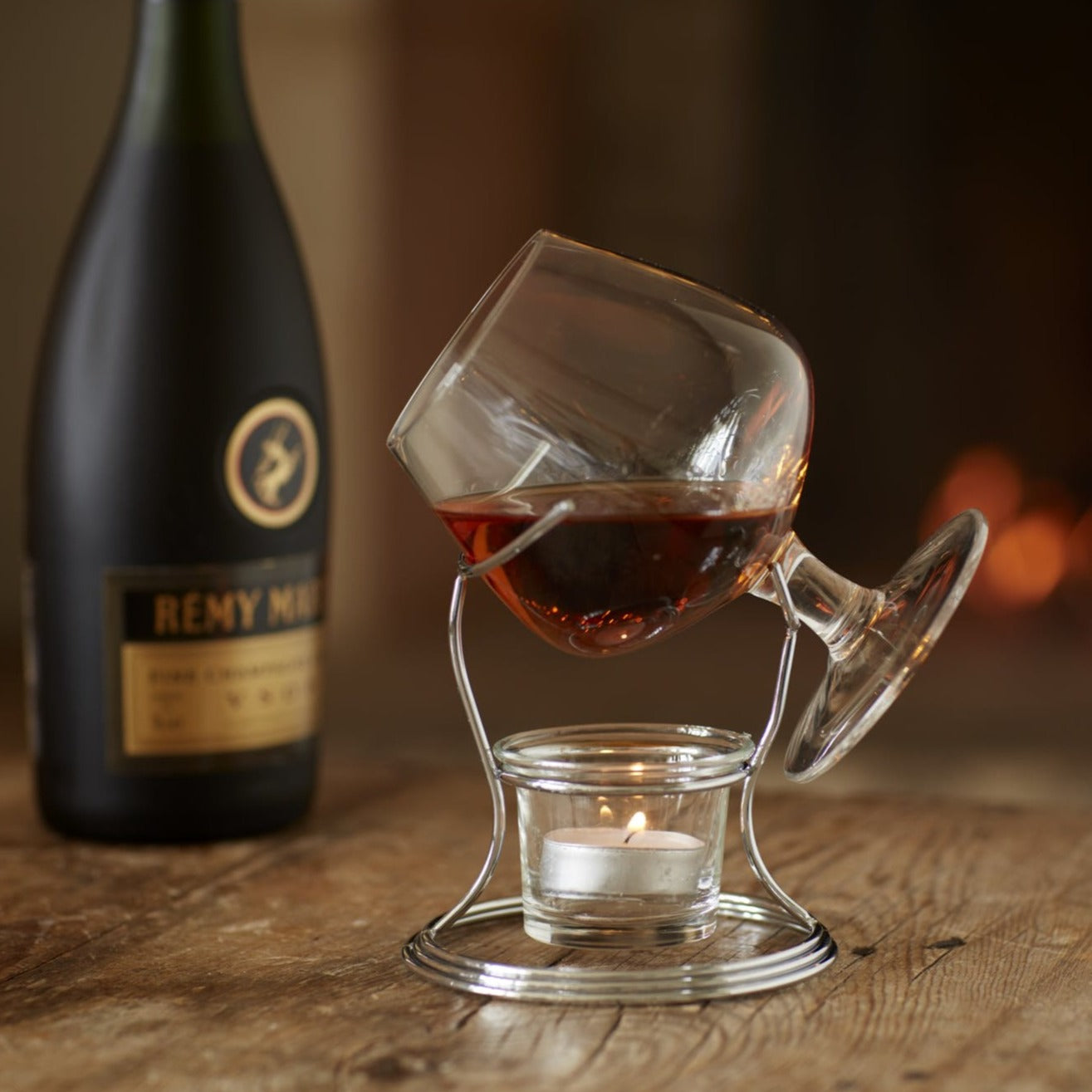 Premium Brandy & Cognac Warmer Gift Set - Electric Glass Warmer with LED Lights for Whiskey, Liquor & Spirits - Perfect for Home Bars, Gifts & Holiday Entertaining