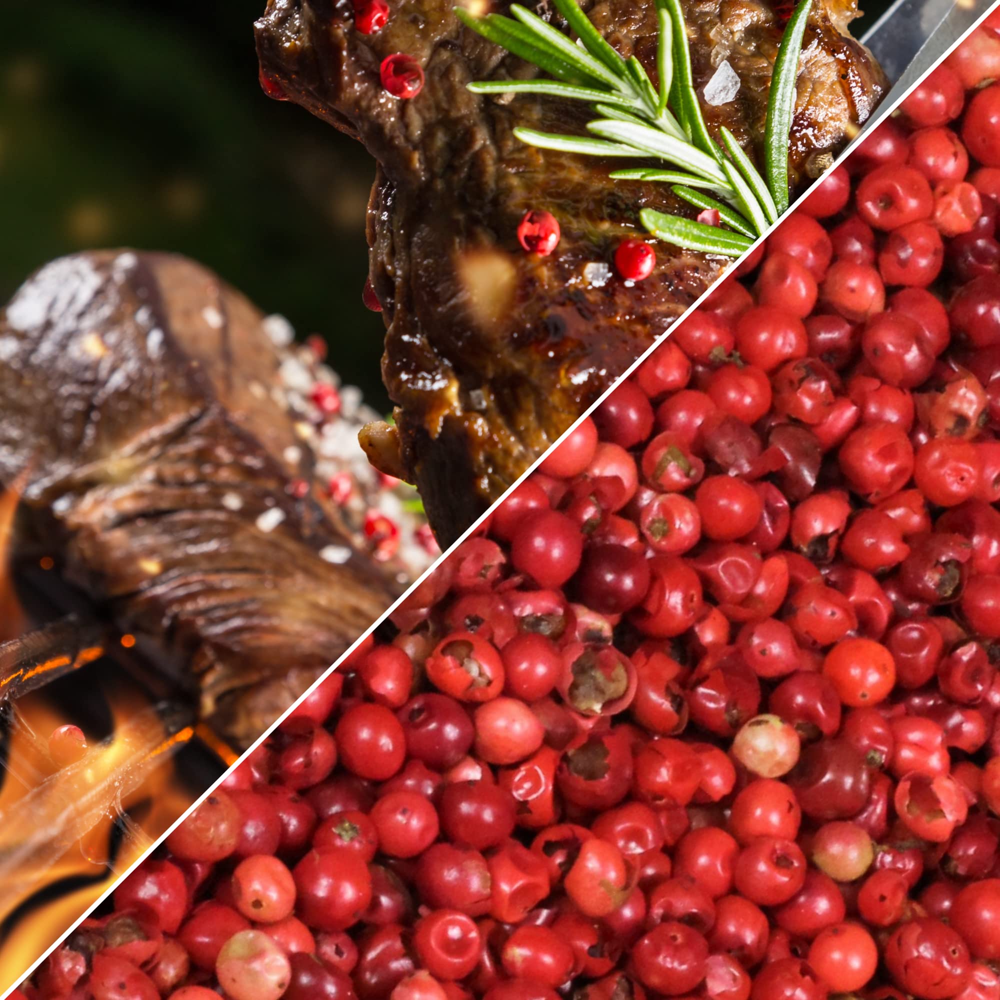 Premium Whole Pink Peppercorns by It's Delish – 8 Oz Bulk Bag, All Natural Dried Pink & Red Peppercorns for Pepper Grinder Refill – Kosher, Fresh & Non-GMO – Perfect for Salads, Steaks & Gourmet Cooking