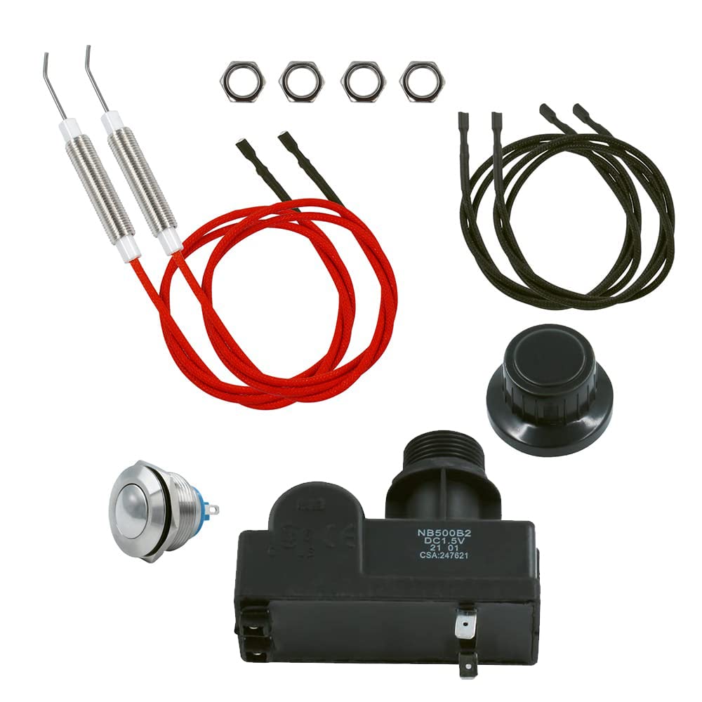 METER STAR AA Battery Ignition Switch Kit - Spark Electrode Ignition Control with Independent Switch for Small Engines, Lawn Mowers, Generators & Power Equipment