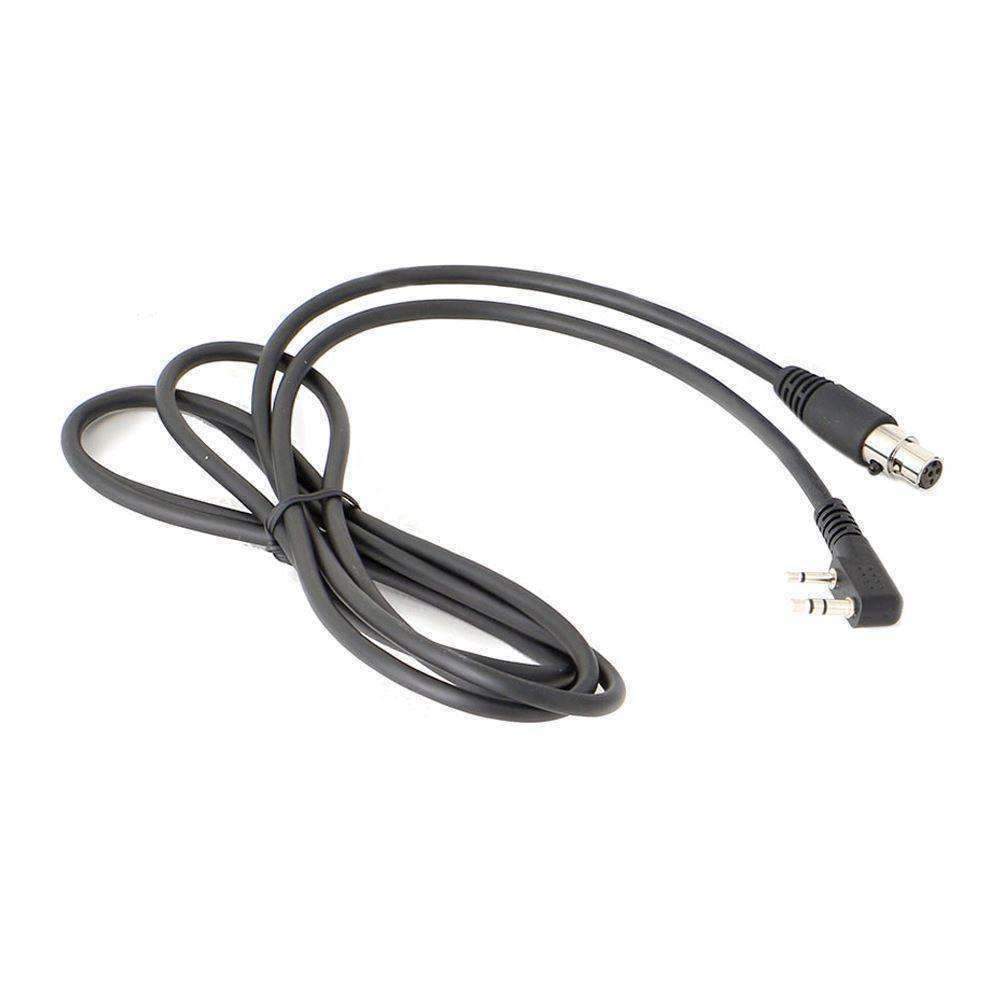 6 Foot RH5R & Kenwood 2 Pin Handheld Radio Jumper Cable - Durable Replacement for Kenwood Two-Way Radios - Perfect for Emergency Communication, Construction Sites, and Outdoor Adventures