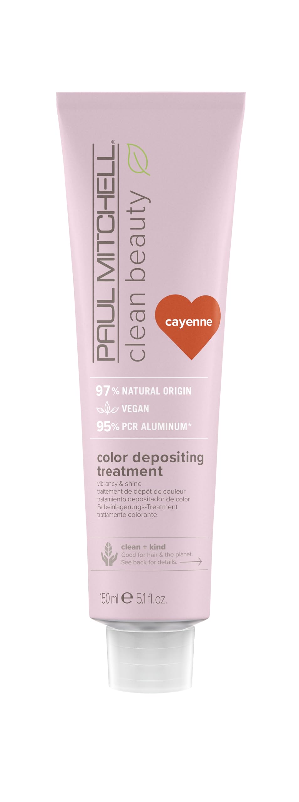 Paul Mitchell Clean Beauty Color-Depositing Treatment - Vegan Hair Mask for Color-Treated Hair, Refreshes & Protects Hair Color, Sulfate-Free & Cruelty-Free | Perfect for Salon-Quality Color Care at Home, Post-Swim Hair Protection, and Vibrant Color Maintenance