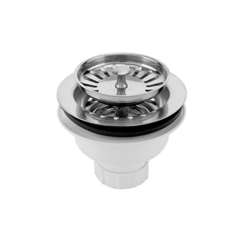 Jaclo 2807-WH Stainless Steel Basket with ABS Body Kit Strainer, White - Perfect for Kitchen Sink, Bathroom Drain & Commercial Use