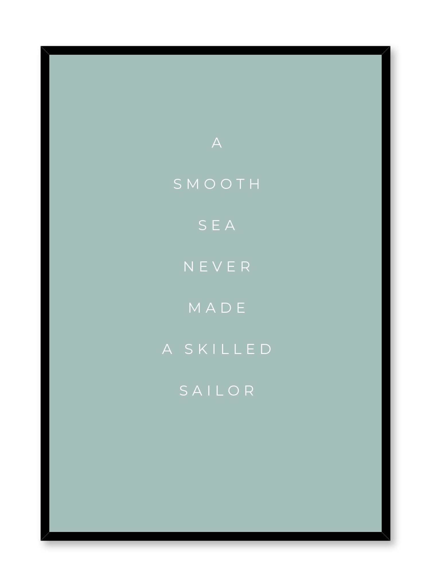 Sailor Mantra Inspirational Wall Art Poster - Motivational Quote Print for Home, Office & Yoga Studio Decor
