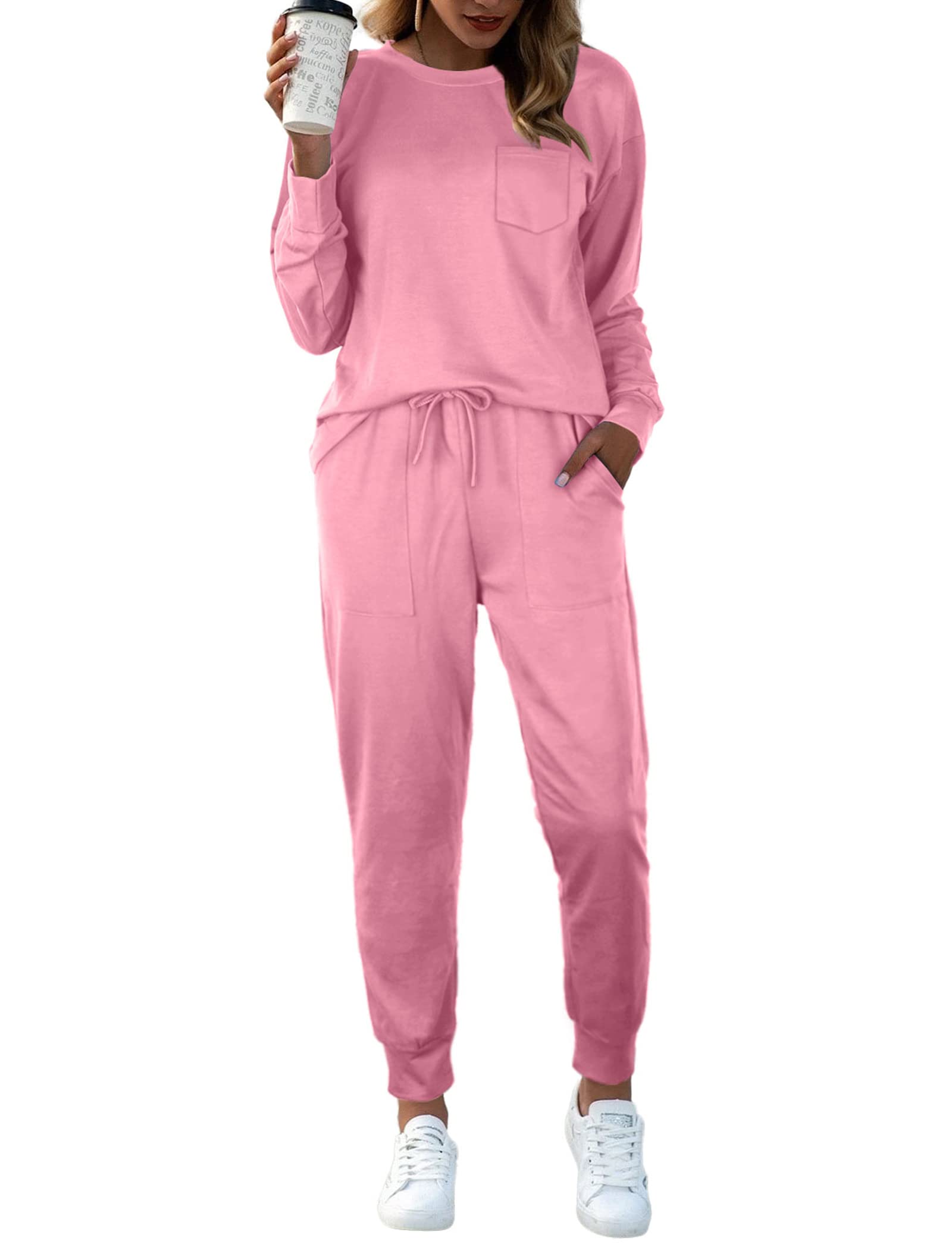 Bofell Women's 2-Piece Lounge Set - Trendy Sweatsuit & Pajama Outfit for Travel, Home & Relaxation | 2024 Fashion Comfort Wear