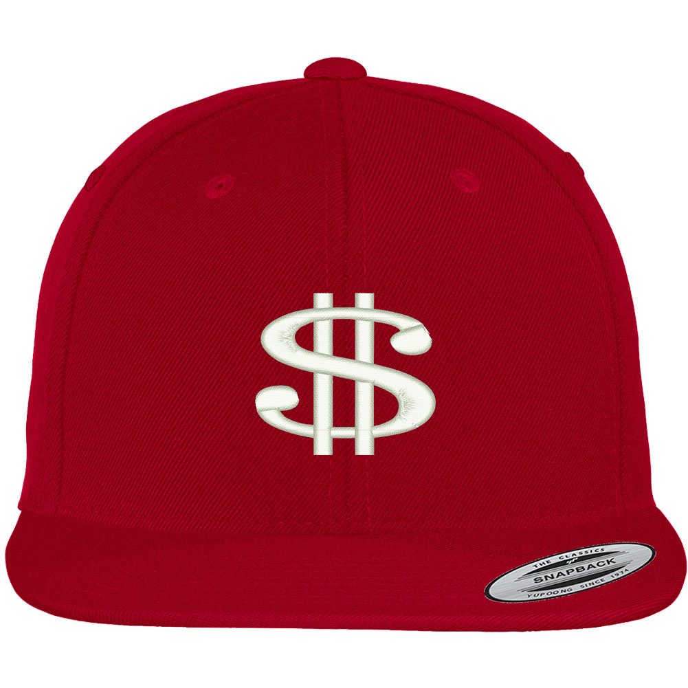 Trendy Dollar Sign Embroidered Snapback Cap - Flatbill Hip Hop Hat for Men & Women - Perfect for Streetwear, Concerts, and Casual Outfits