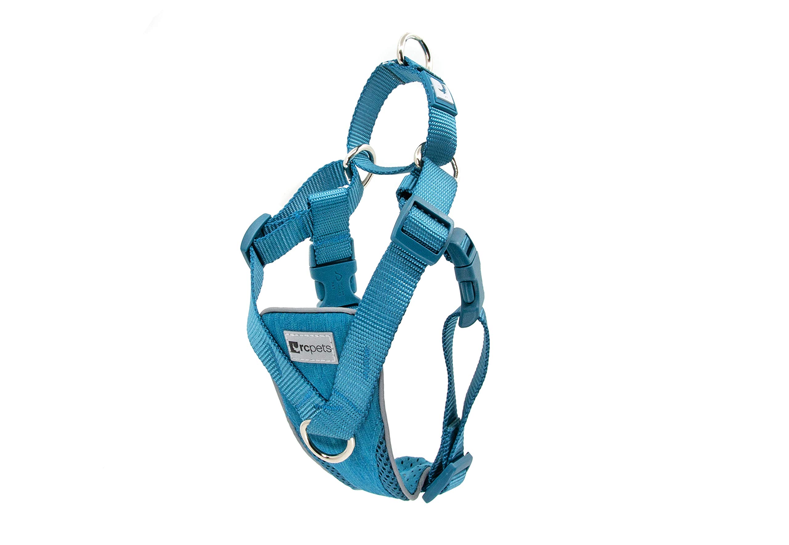 No Pull Dog Harness for Small Dogs - RC Pets Tempo Adjustable Pet Harness in Heather Teal | Perfect for Walking, Training & Outdoor Adventures
