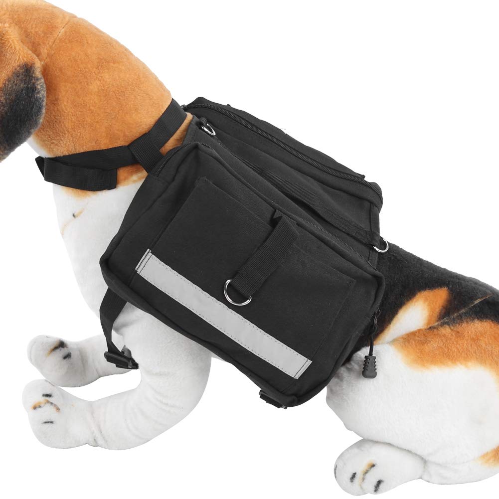 Shanrya Reflective Adjustable Pet Backpack - Dog Saddle Bag for Travel, Hiking & Outdoor Adventures | Lightweight & Comfortable Carrier for Small to Medium Dogs